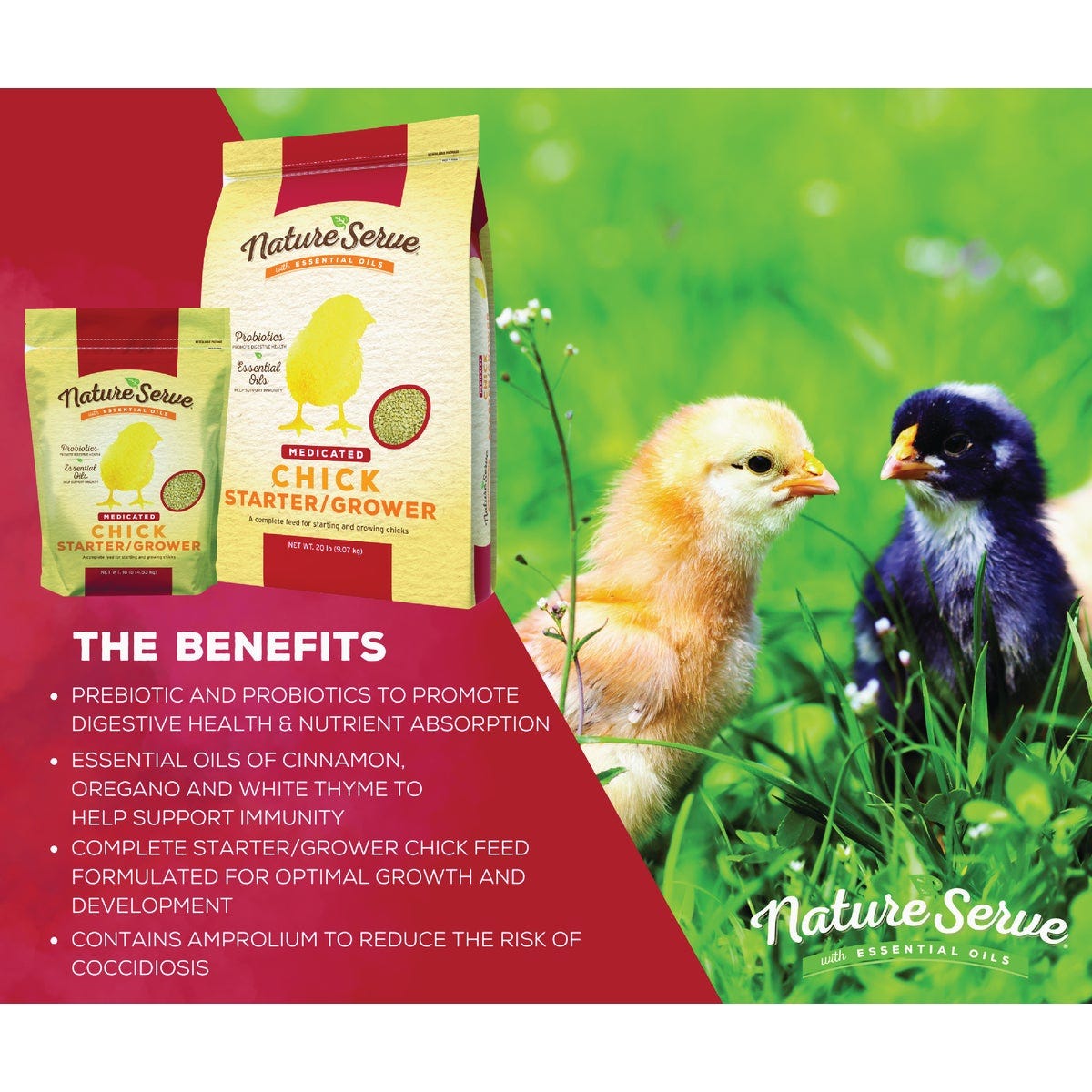 NatureServe 10 Lb. Medicated Chick Starter/Grower