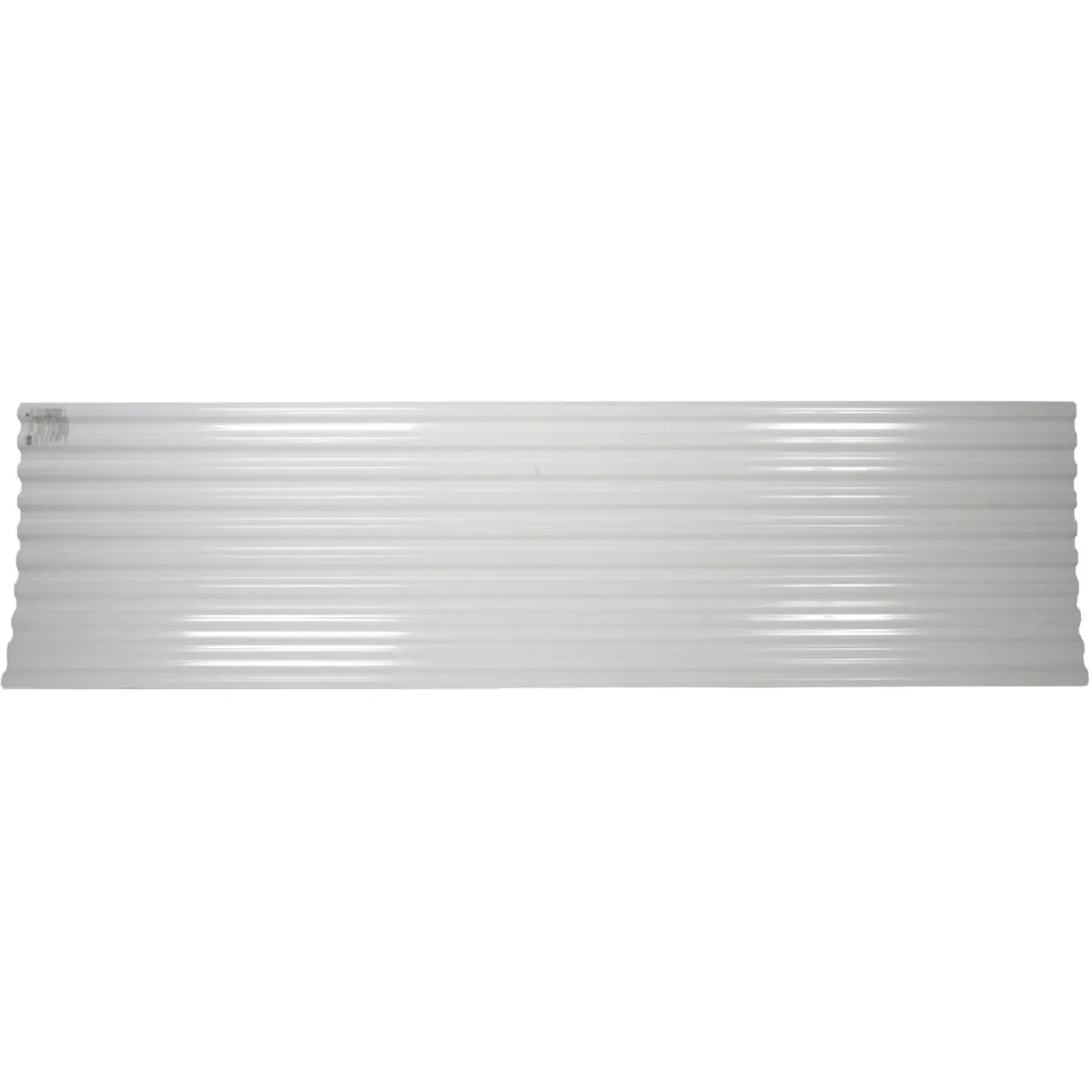 Tuftex Vinyl 26 In. x 10 Ft. Opaque White Square Wave Vinyl Corrugated Panels