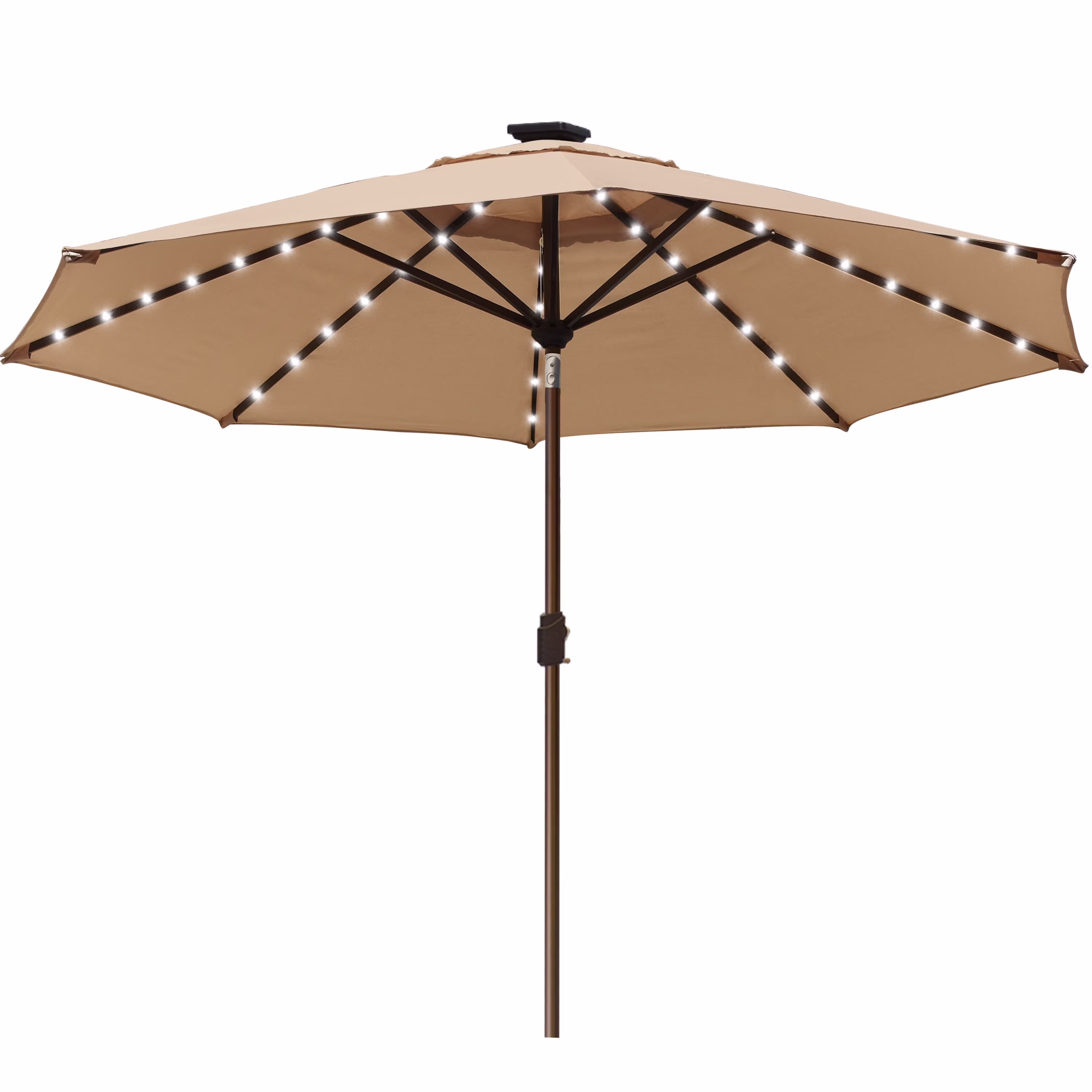 EliteShade Sunbrella Solar Umbrellas 9ft Market Umbrella with 80 LED Lights Patio Umbrellas Outdoor Table Umbrella with Ventilation and 5 Years Non-Fading Top,Ruby - Image 10
