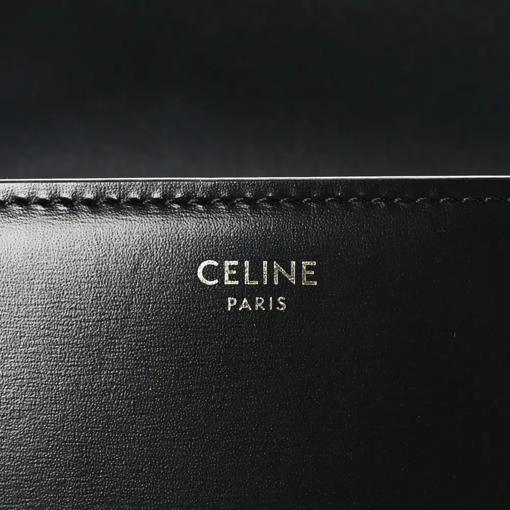 Superfake Celine Black Triomphe Replica – Shiny Calfskin, Gold Hardware1:1High-quality replica