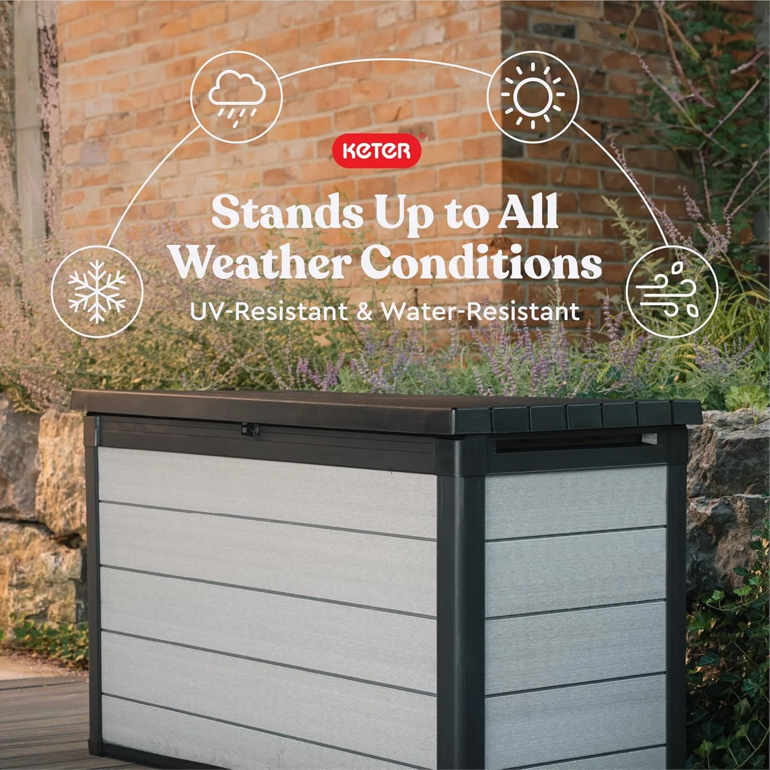 200 Gallon Resin Deck Box, 59.7 in L x 28.5 in W x 35.4 in H - Image 6 200 Gallon Resin Deck Box, 59.7 in L x 28.5 in W x 35.4 in H - Image 6