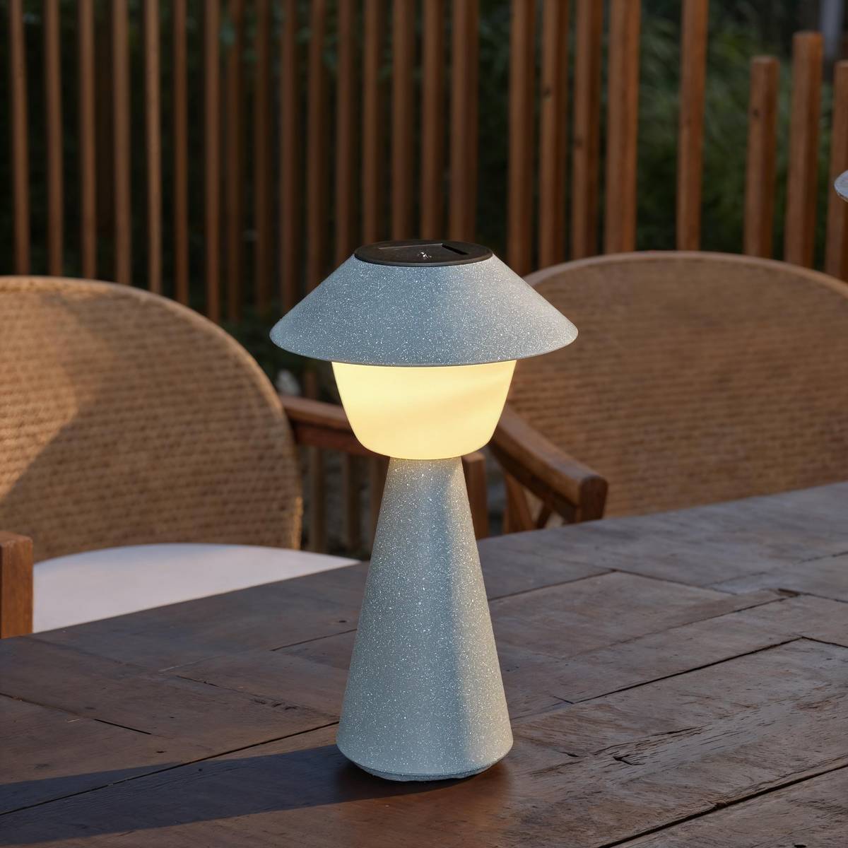 Solar Outdoor Lamp "Damon" 31.8x18 cm, Blue Grey