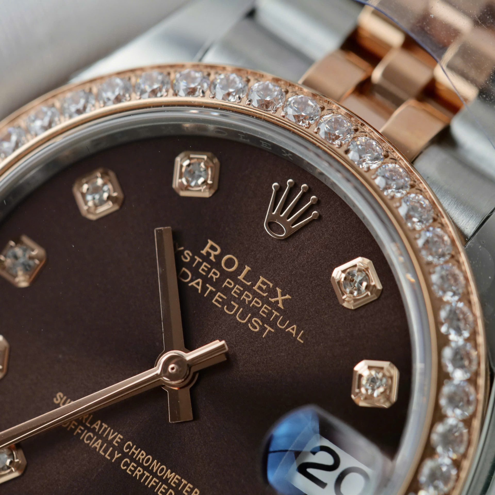 Rolex DateJust High End Watch Replicas Chocolate Dial Bezel Diamonds CZ THB Factory 31mm - Top club