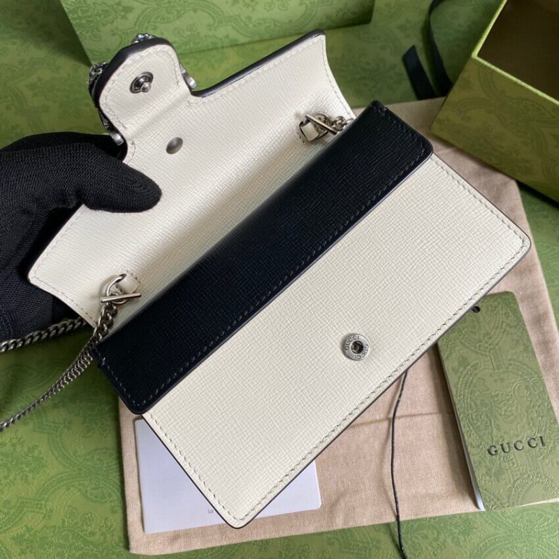 Replica Gucci Dionysus Super Mini Bag 476432 Orange White Leather1:1High-quality replica