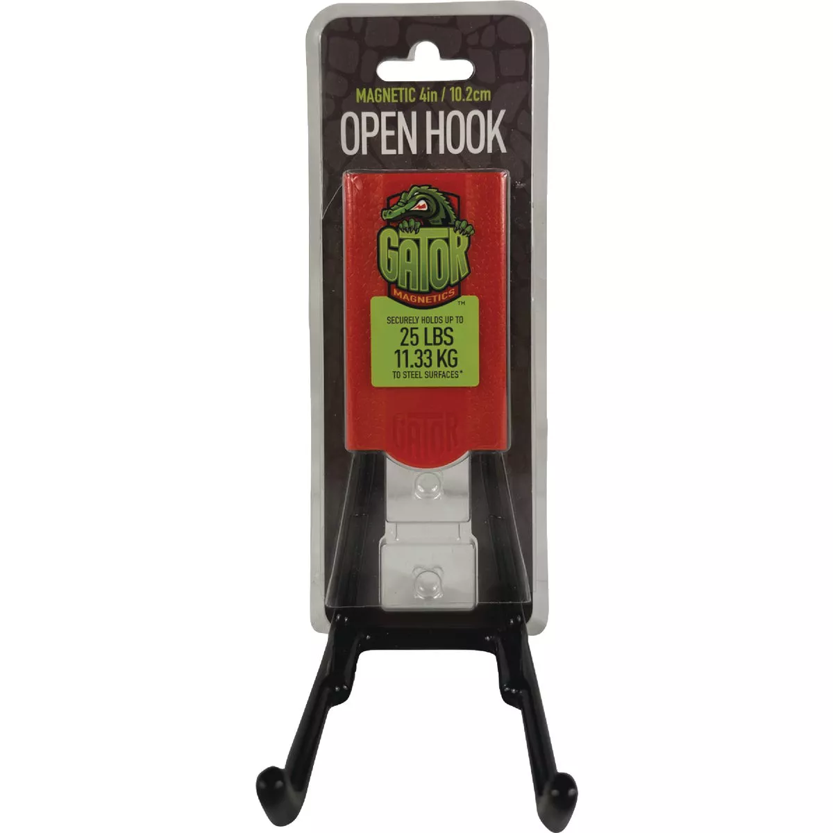 Gator Magnetics MIDI 4 In. Red Open Magnetic Hook, 25 Lb. Capacity
