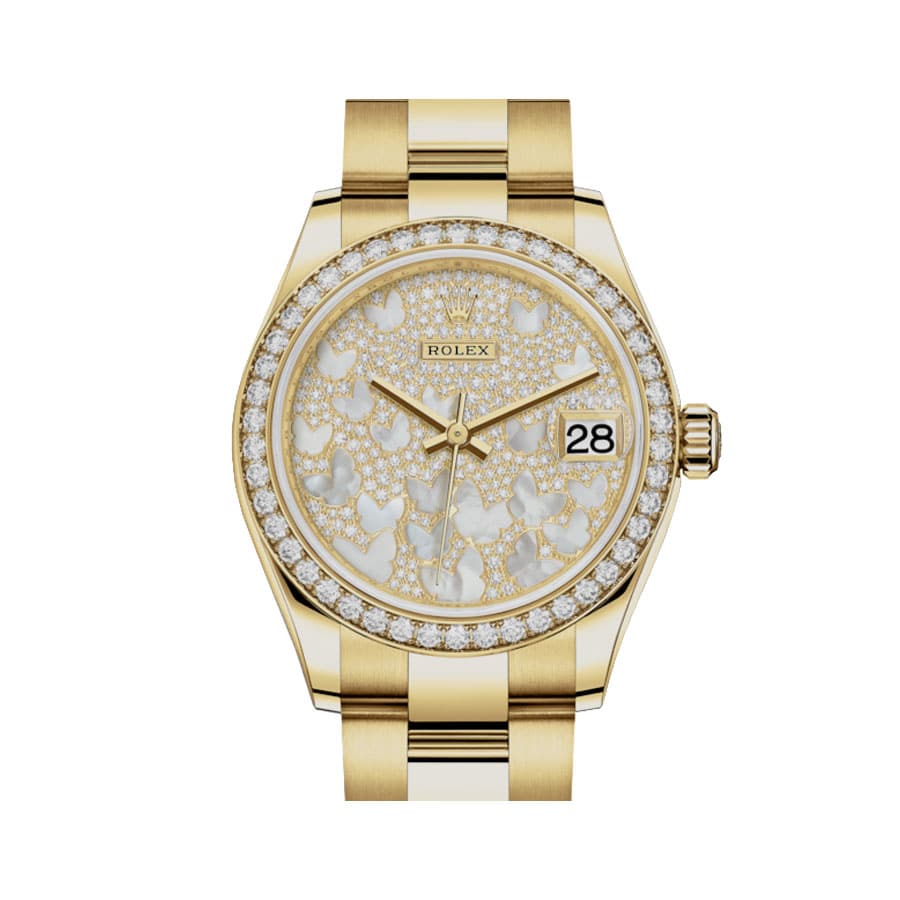Rolex Datejust 278288RBR Diamond Mother Pearl Butterfly Dial Replica - Elite Watch Atelier