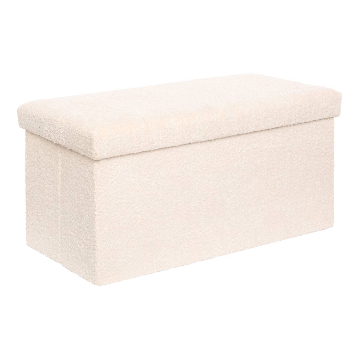 Folding double pouf "Soana" Ivory, 76x38 cm