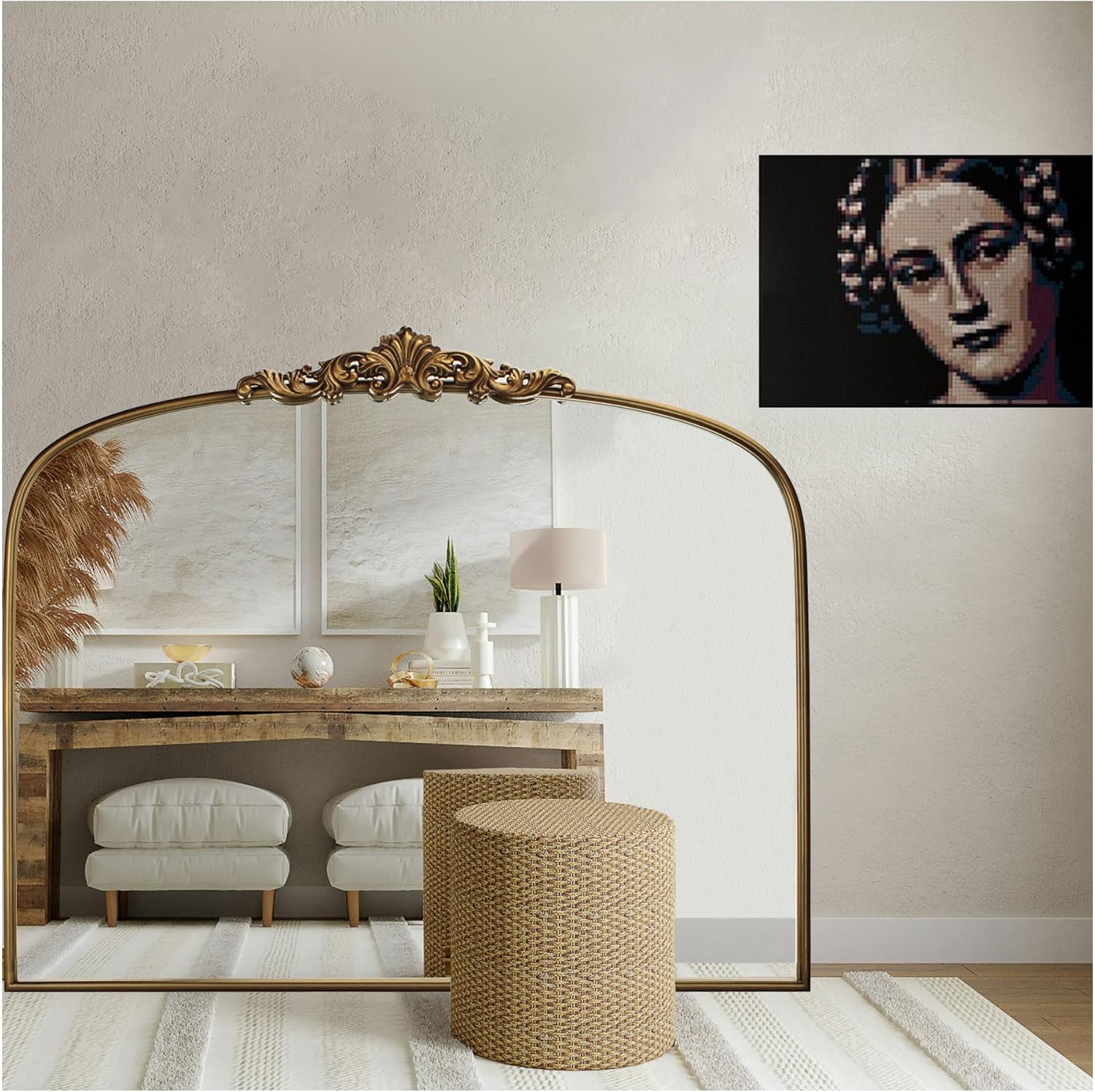Vintage Gold Ornate Baroque Mirror - 36