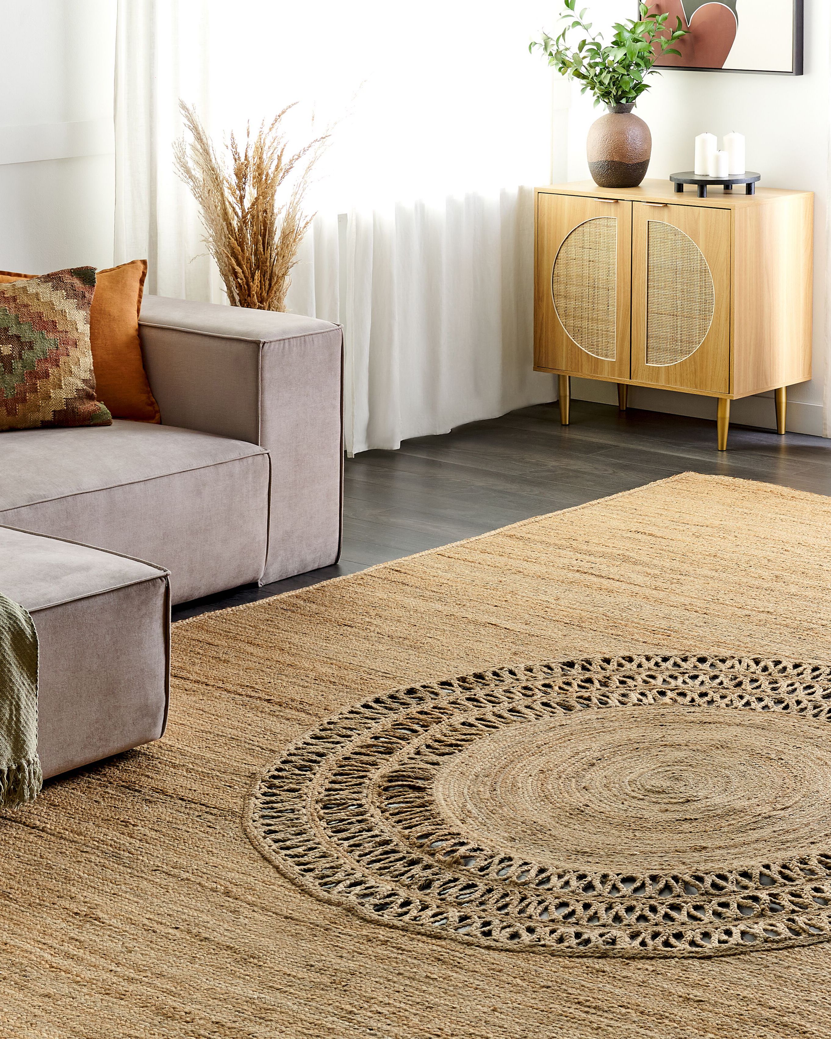 Rug BOGAZOREN Beige 160 x 230 cm Jute