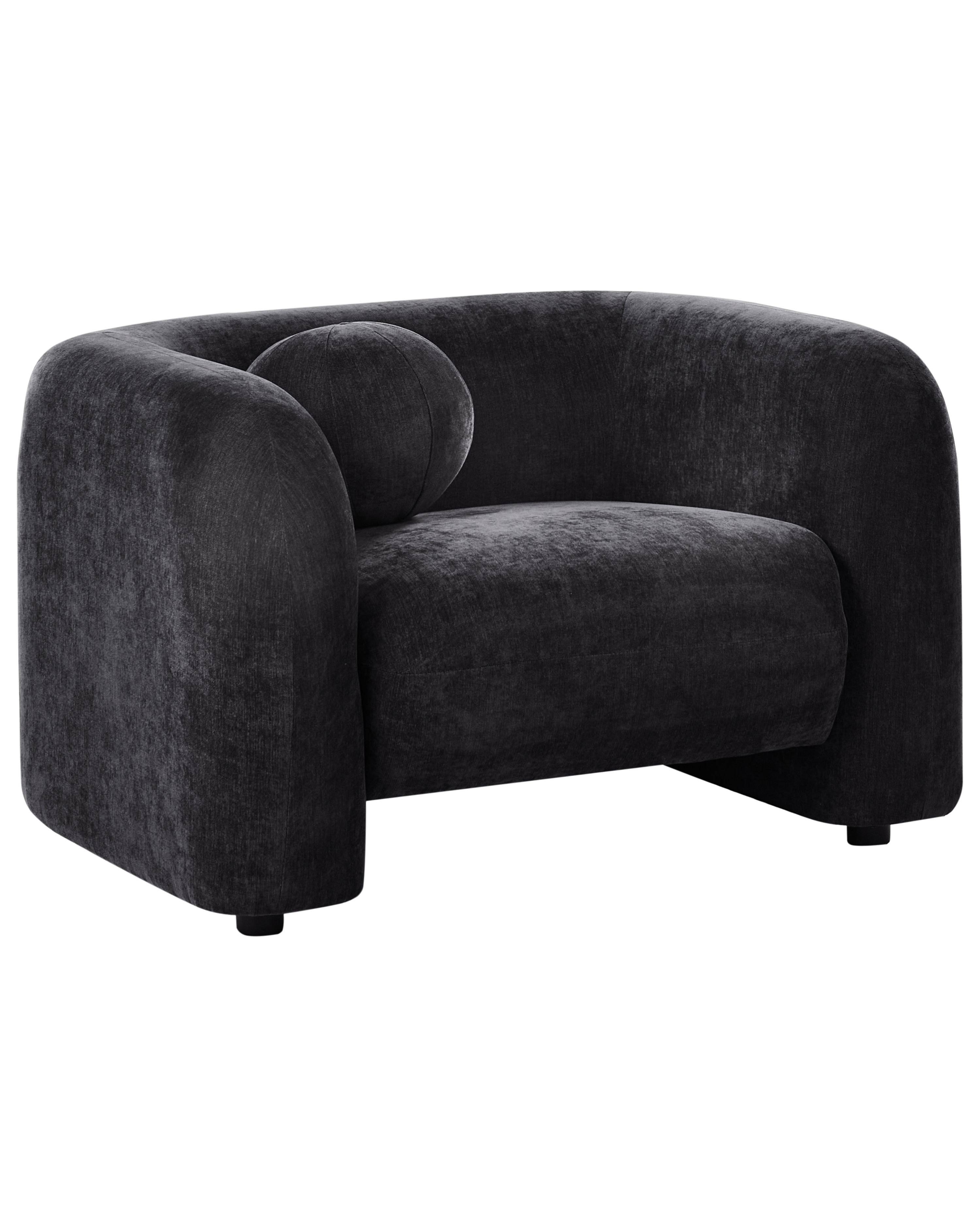 Armchair LEIREN Chenille Black