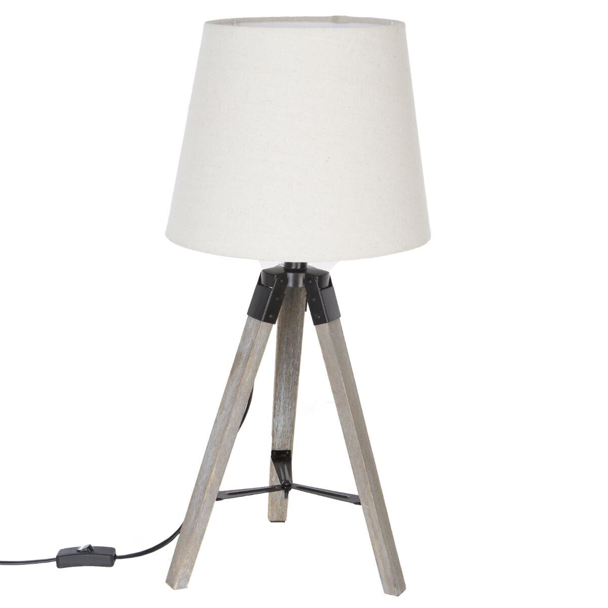 Tripod lamp "Runo" Beige, H.58 cm