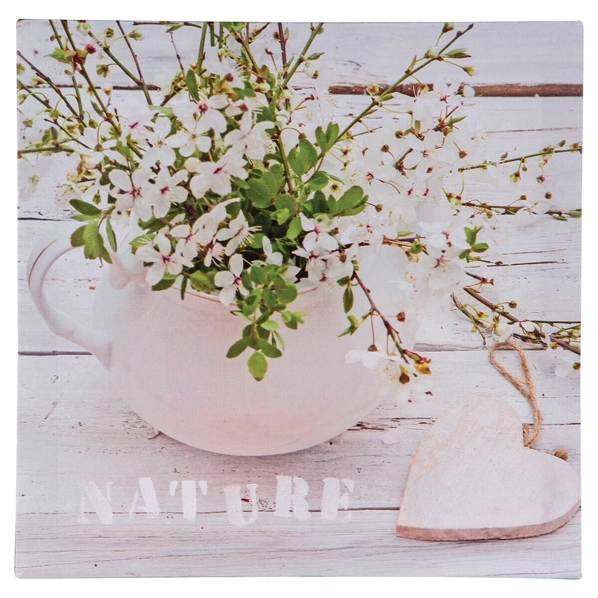 Printed canvas"Heart" 28x28 cm