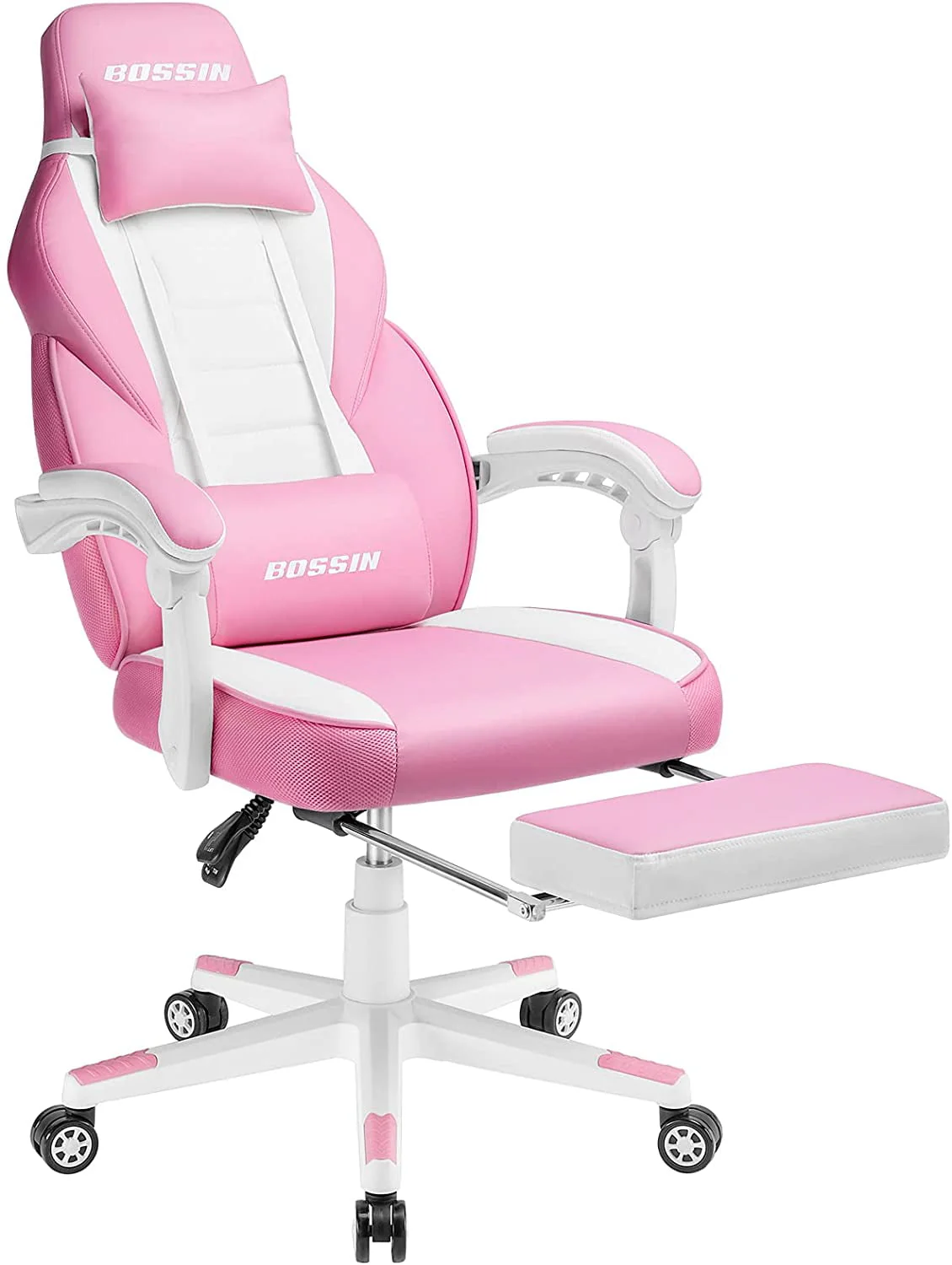 Bossin Gaming Chairs with Footrest,2022 Leather Game Chair for Adults,Big and Tall Gamer Chair with Headrest and Lumbar Support - Image 9