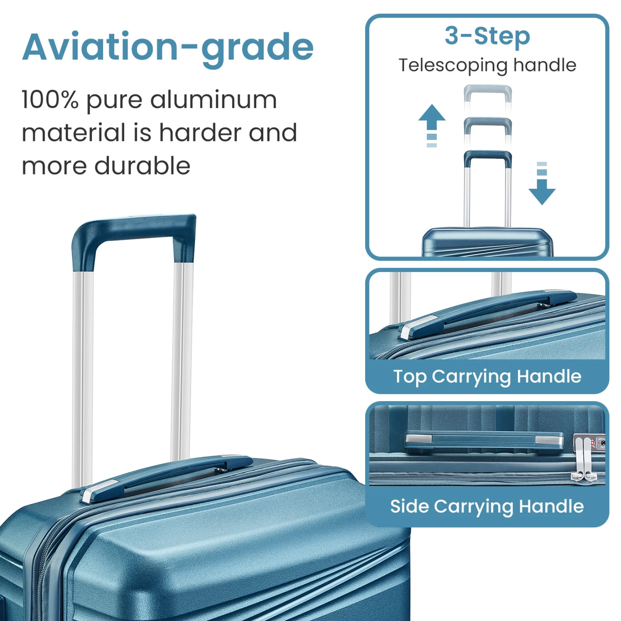 Luggage 4 Piece Sets(14/20/24/28), Hard Shell Lightweight TSA Lock Carry on Expandable Suitcase with Spinner Wheels - Image 10