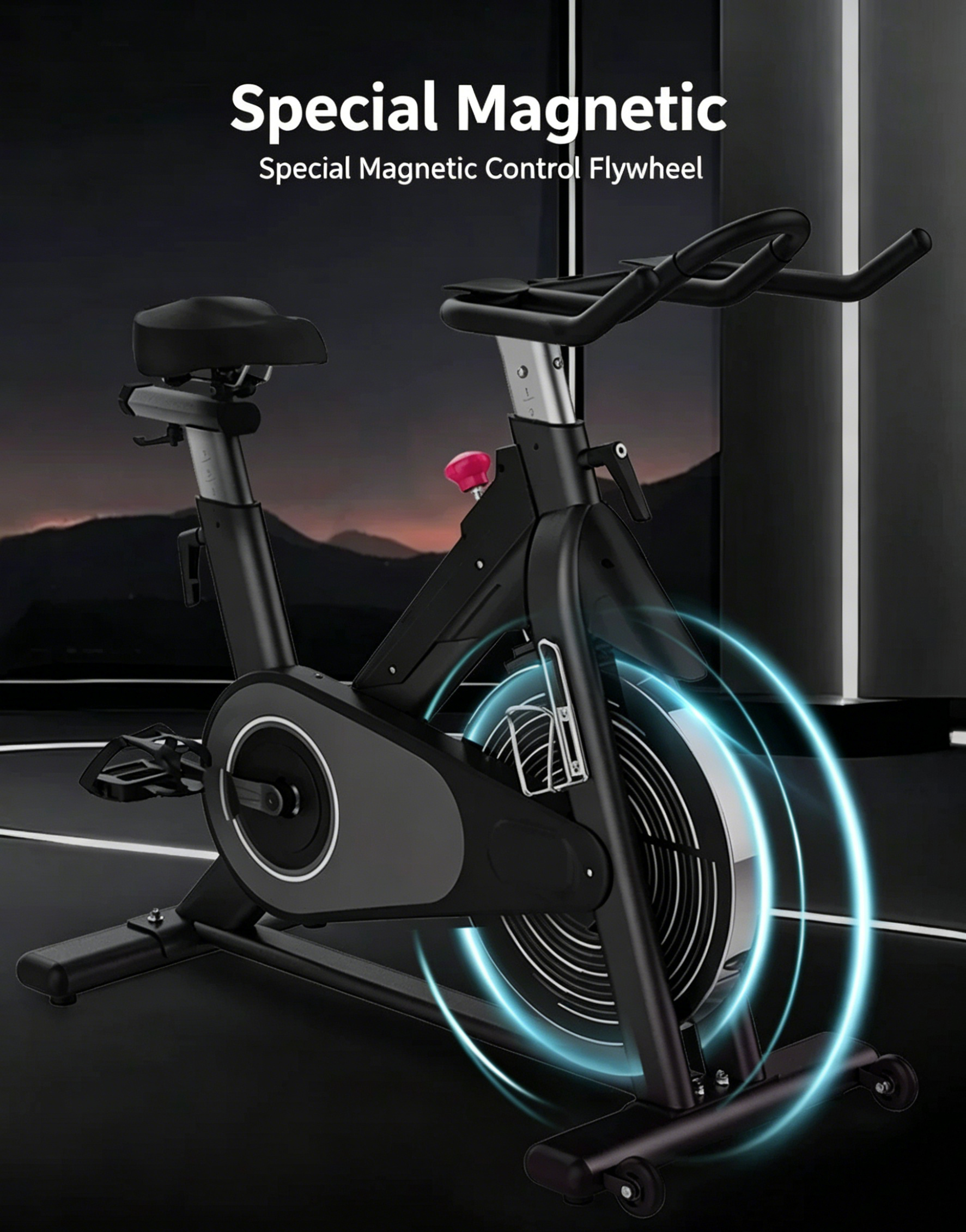 Quiet indoor home exercise bike