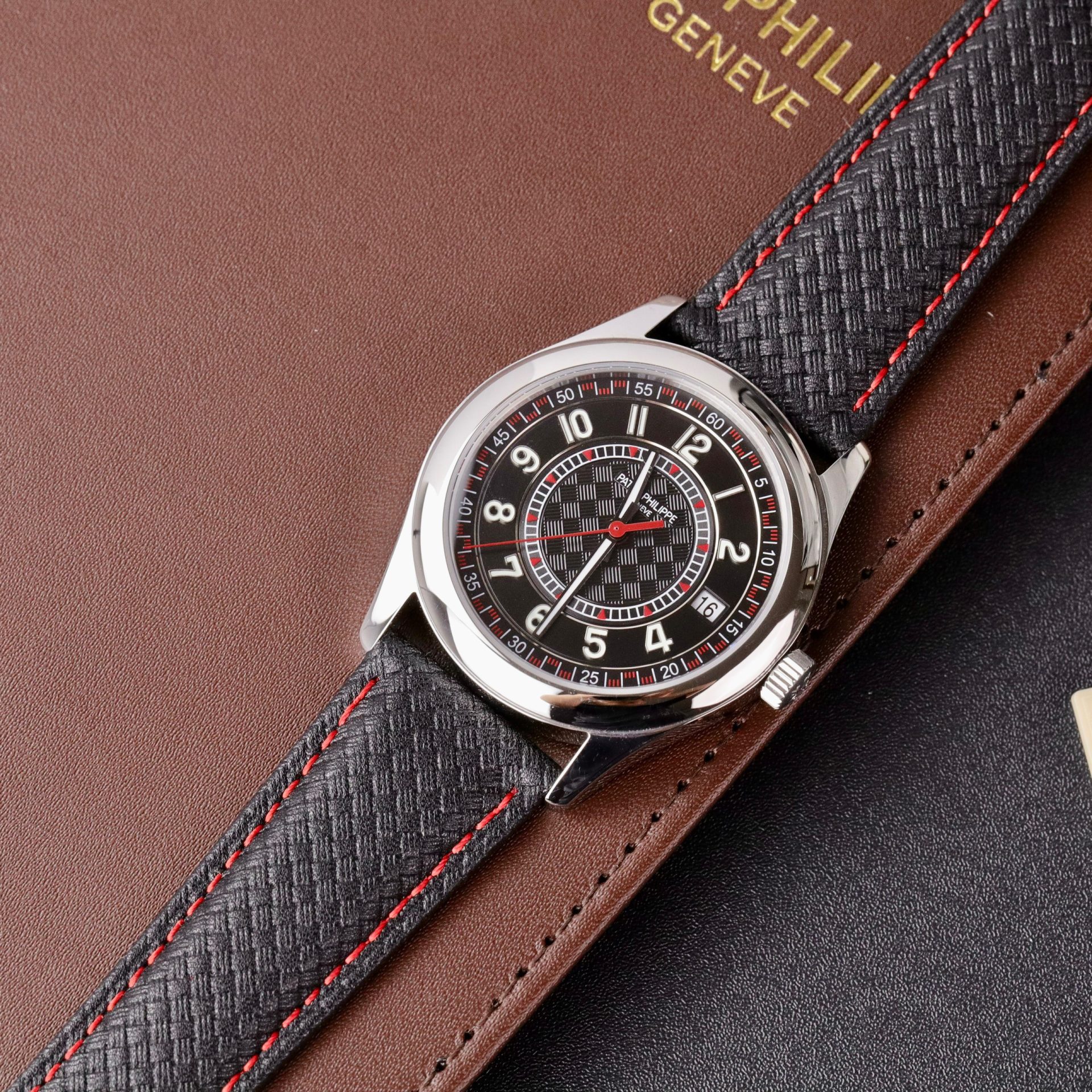 Patek Philippe Replica Watch Calatrava 6007G Leather Strap 40mm - Elite Watch Atelier