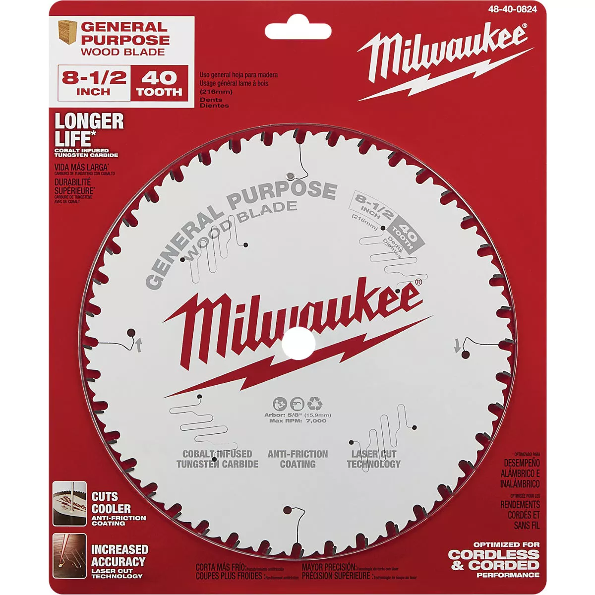 Milwaukee 8-1/2 In. 40-Tooth General Purpose Circular Saw Blade