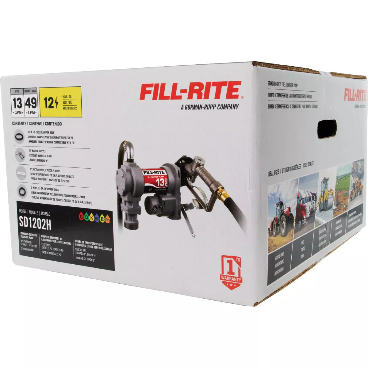 Fill-Rite 12V DC Fuel Transfer Pump with Nozzle