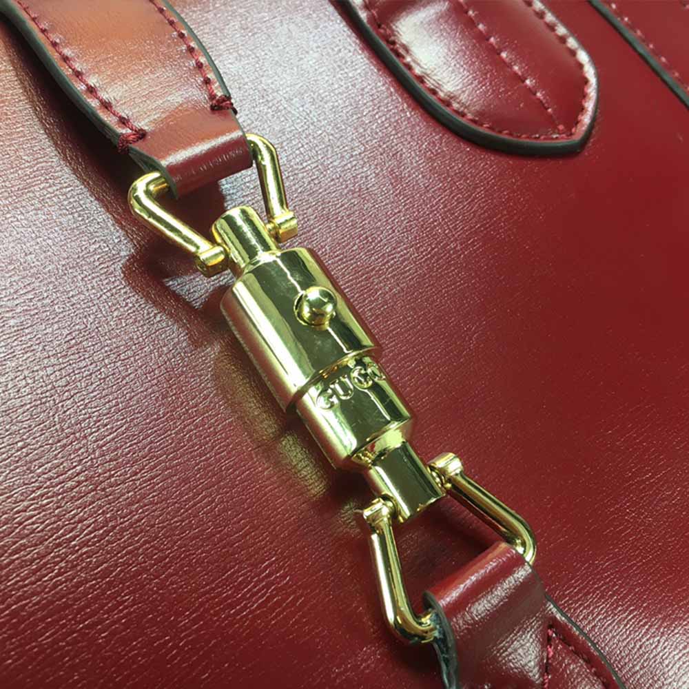 Replica Gucci Jackie 1961 Large Tote Bag 649015 Red/Black/Grey1:1High-quality replica