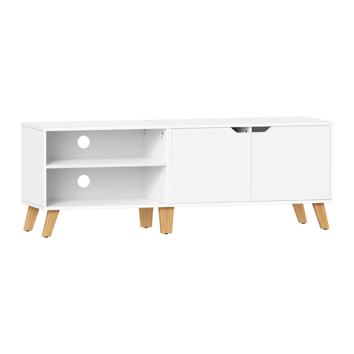 Calicosy - TV-Meubel met 2 deuren - 140 cm - Wit