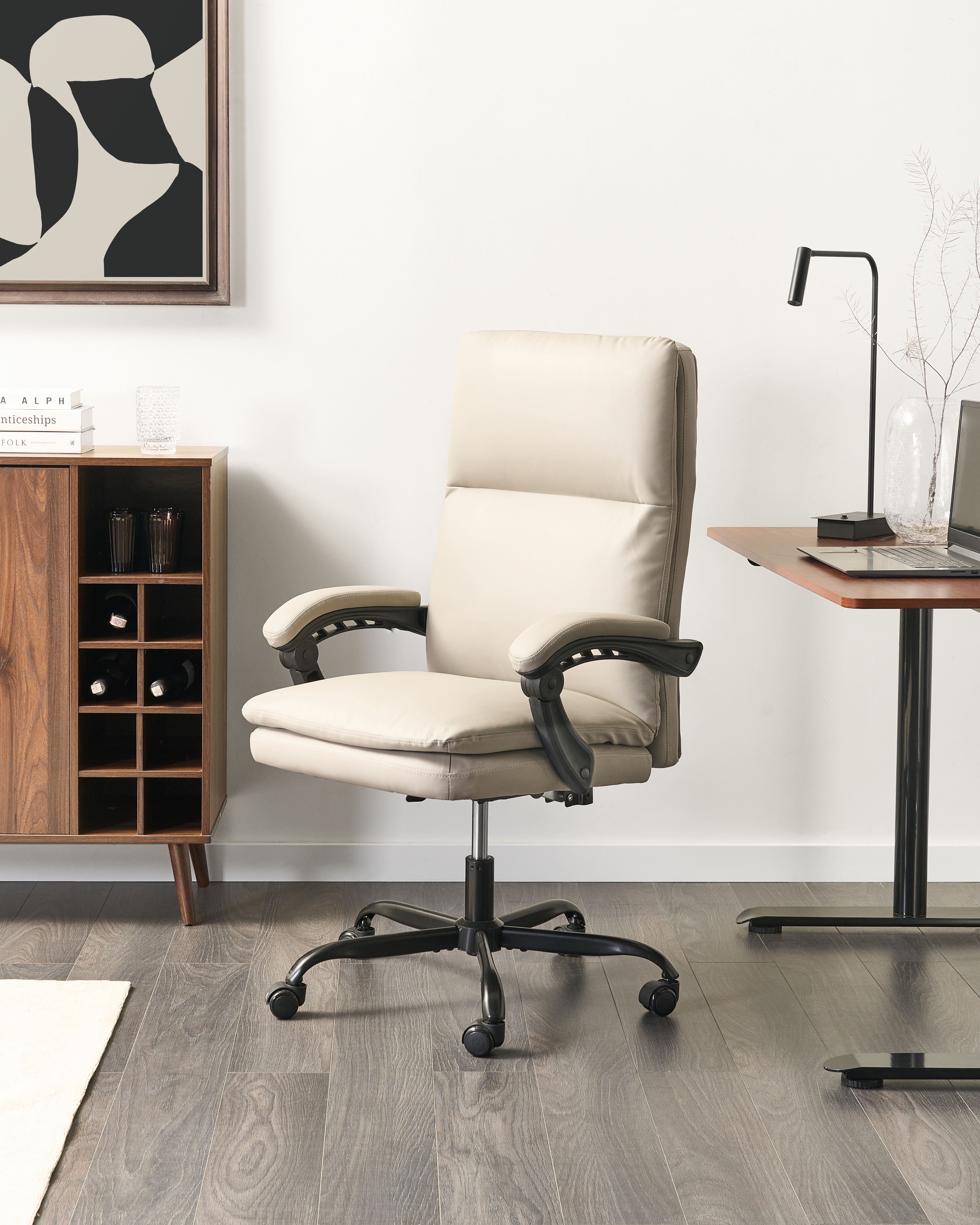 Executive Chair SERENE Faux Leather Light Beige
