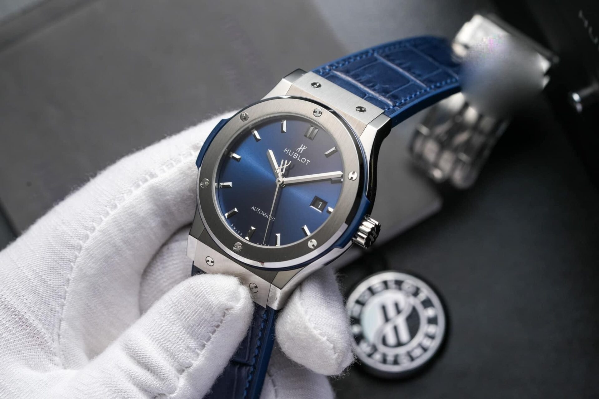 Hublot Classic Fusion Titanium Replica Watch Blue Dial JJF Factory 42mm - Top club