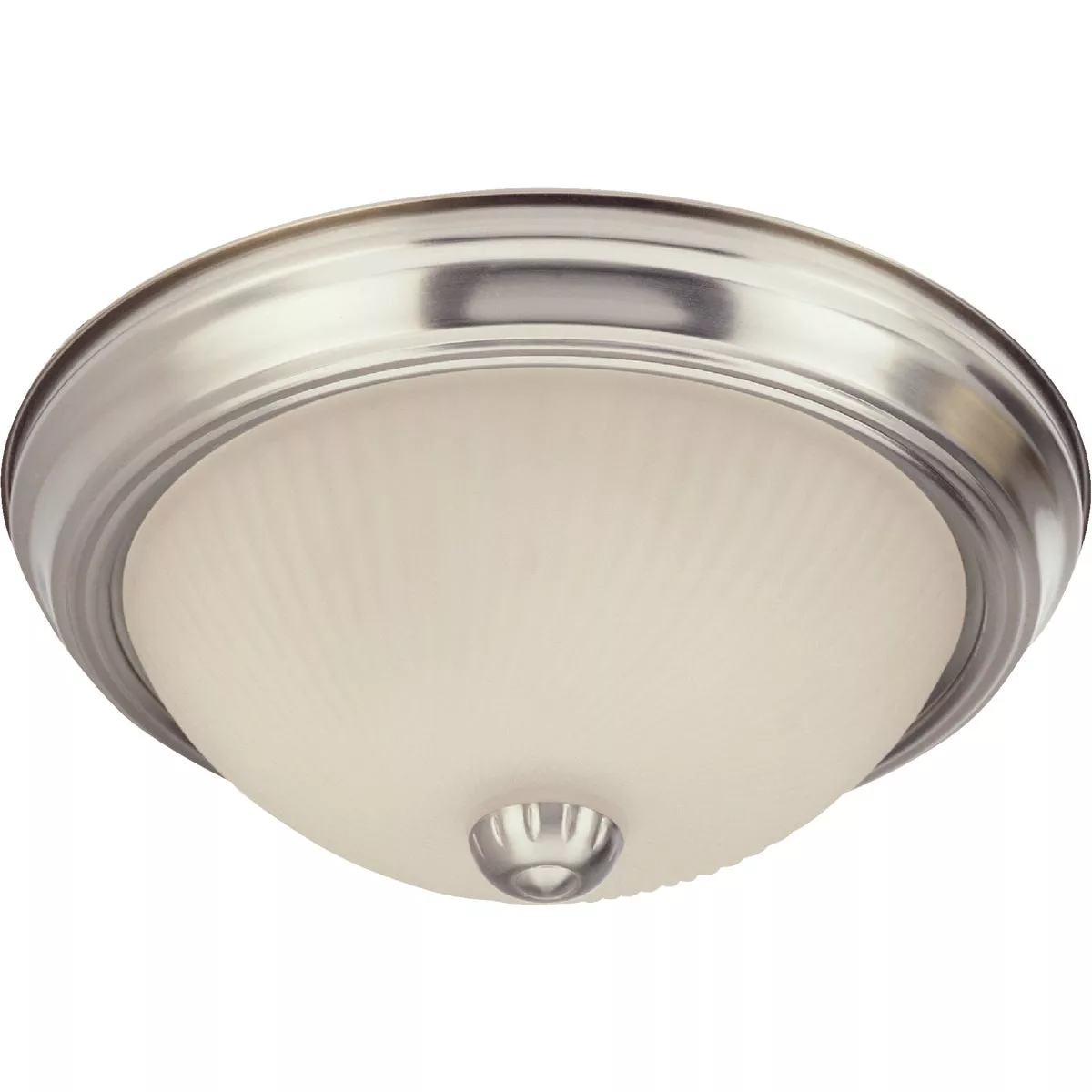Canarm 11 In. Brushed Nickel Incandescent Flush Mount Ceiling Light Fixture (2-Pack)