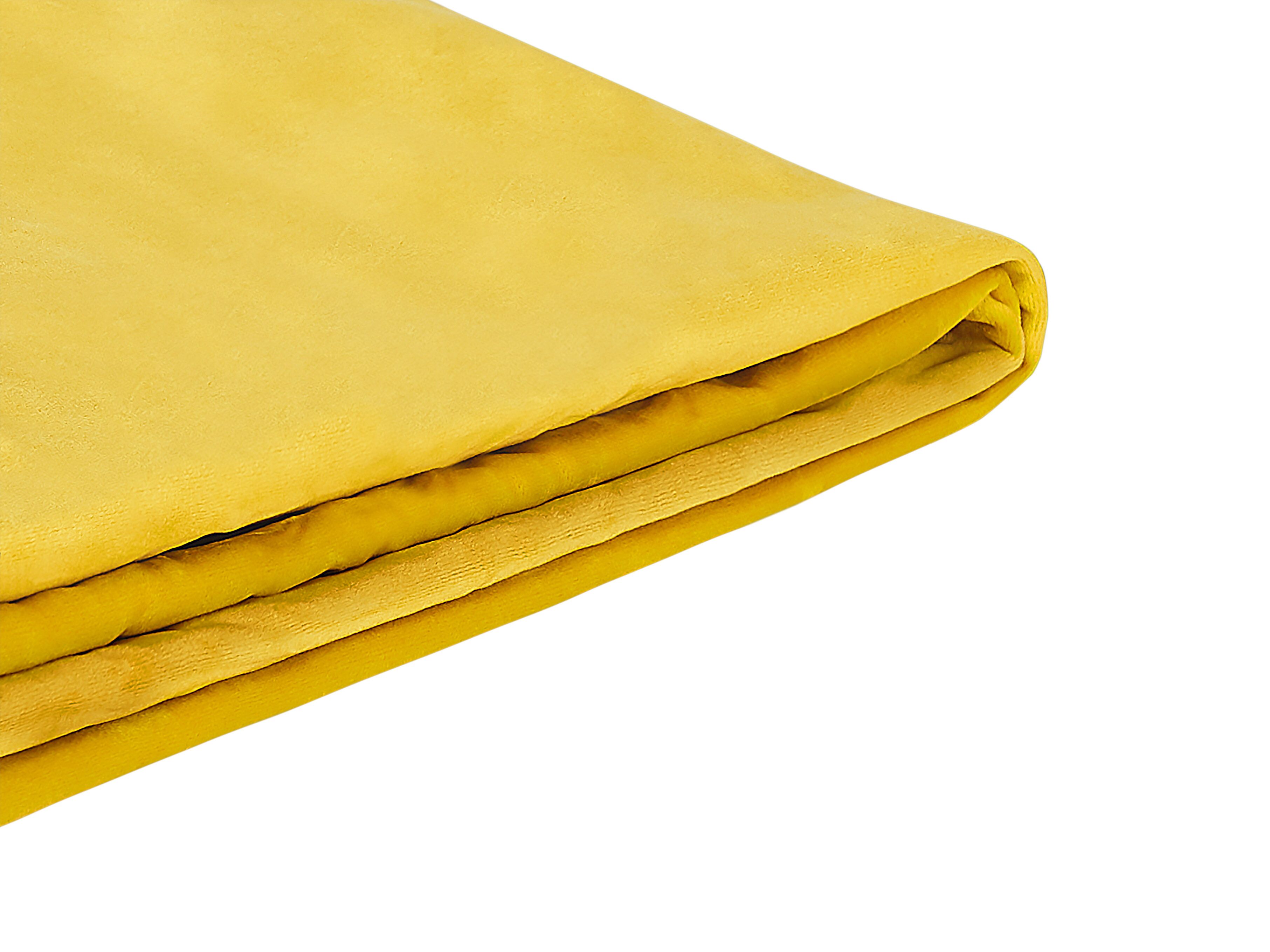 Bed Frame Cover Velvet FITOU 180 x 200 cm Yellow