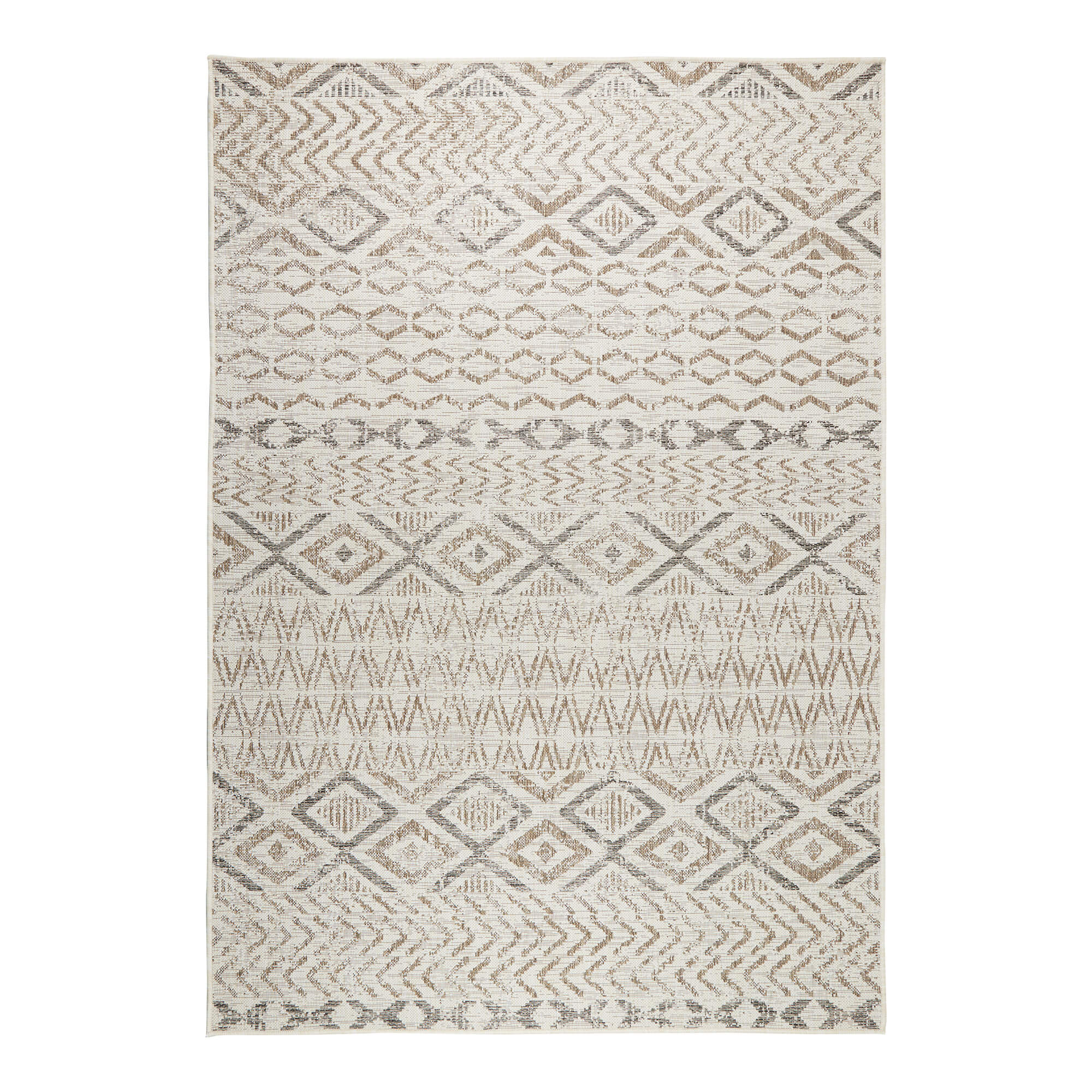 Mrcarpet Buitenkleed Asti Wit Zand Antraciet 240 x 300cm