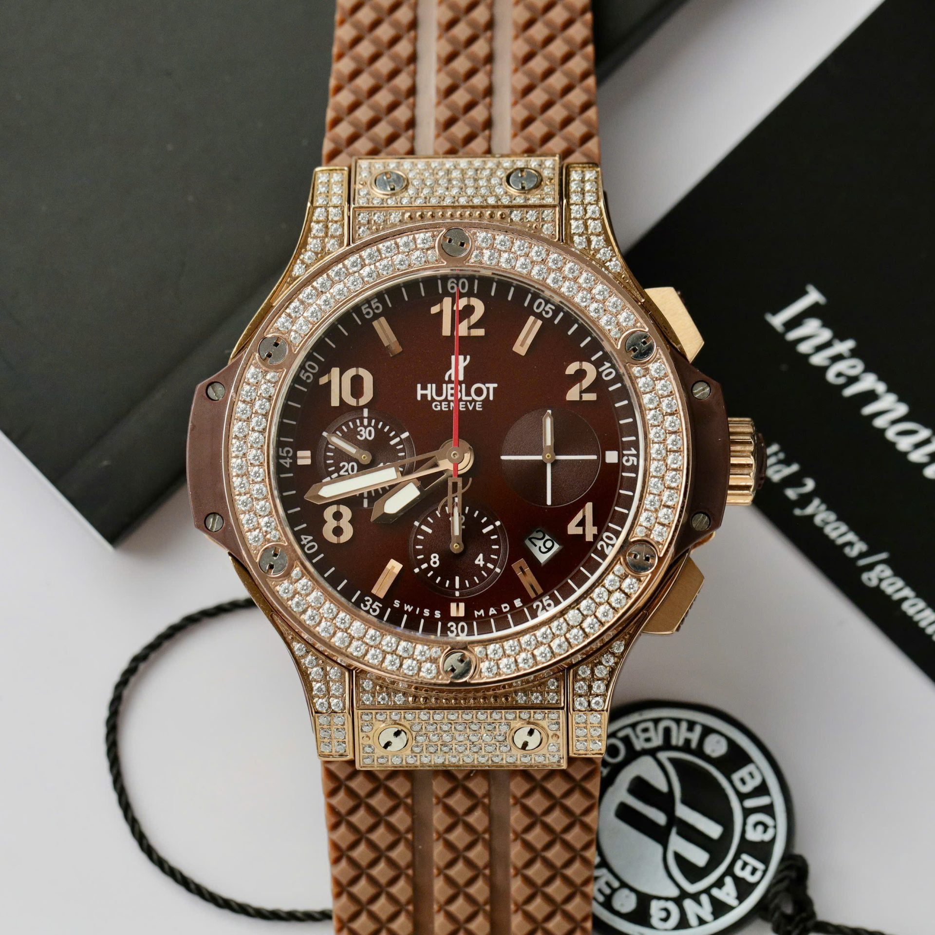 Hublot Big Bang King Gold Custom Moissanite Diamonds Hong Kong 42mm - Elite Watch Atelier