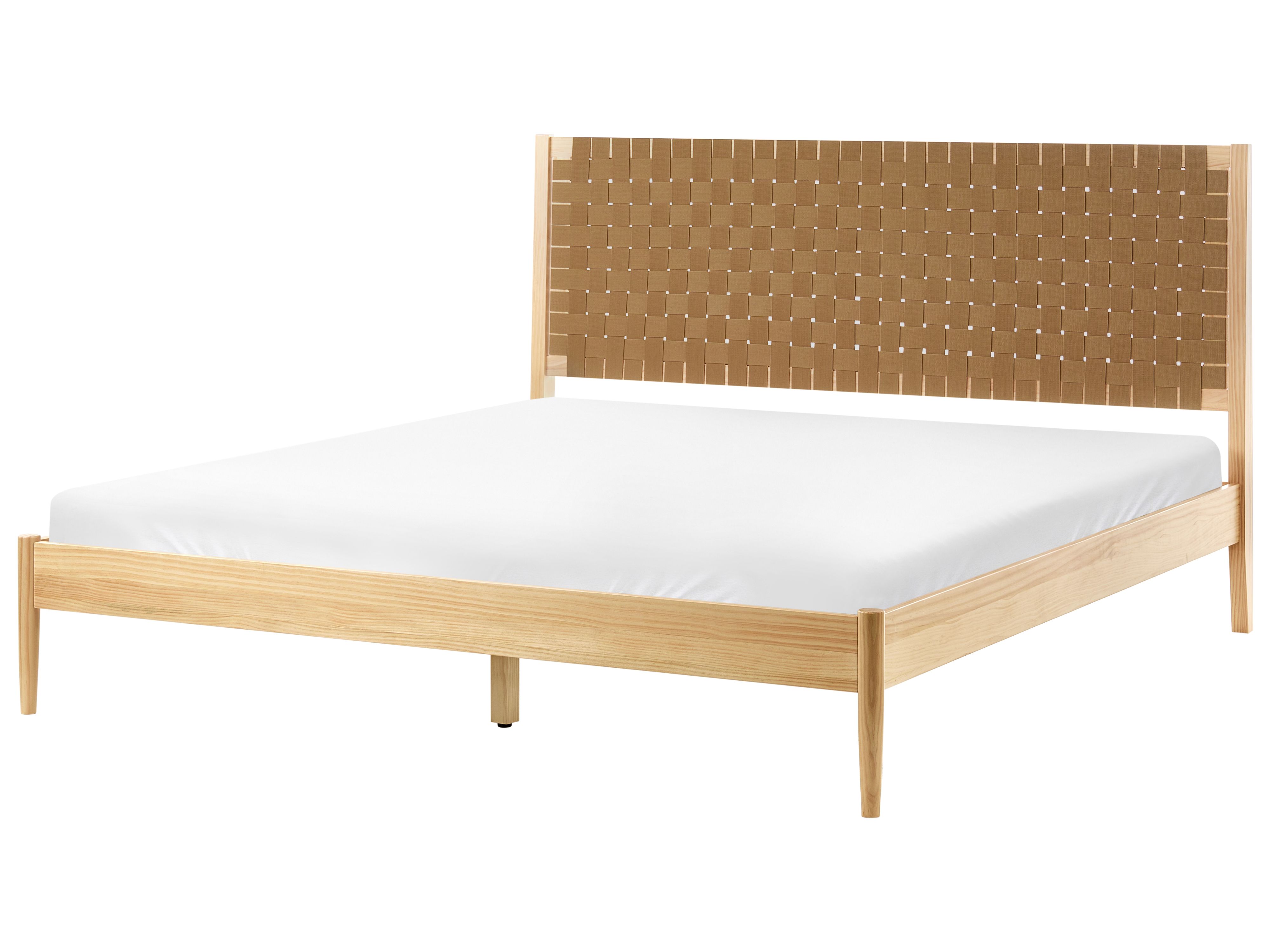Bed Pine Wood BRUNEMONT 180 x 200 cm (EU Super King) Light Brown