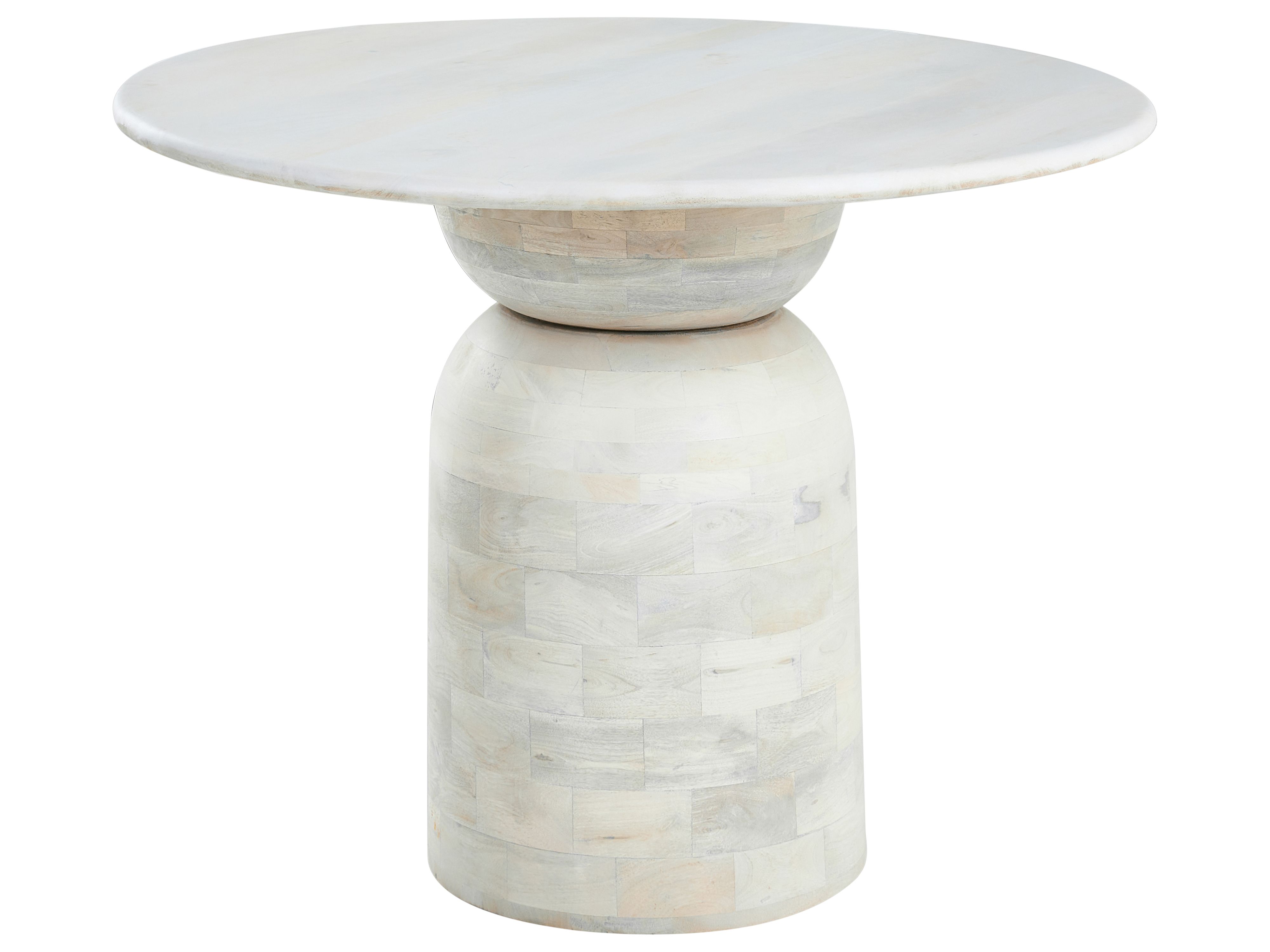 Dining Table MURTLE White 110 cm 110 cm Mango Wood