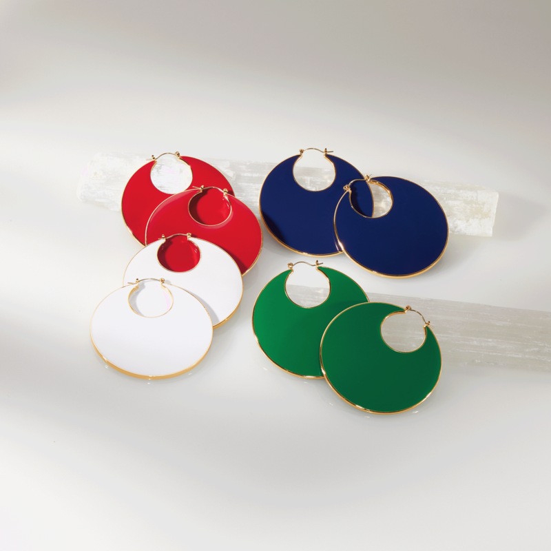 Color Enamel Hoops - MIDNIGHT VELVET CATALOG