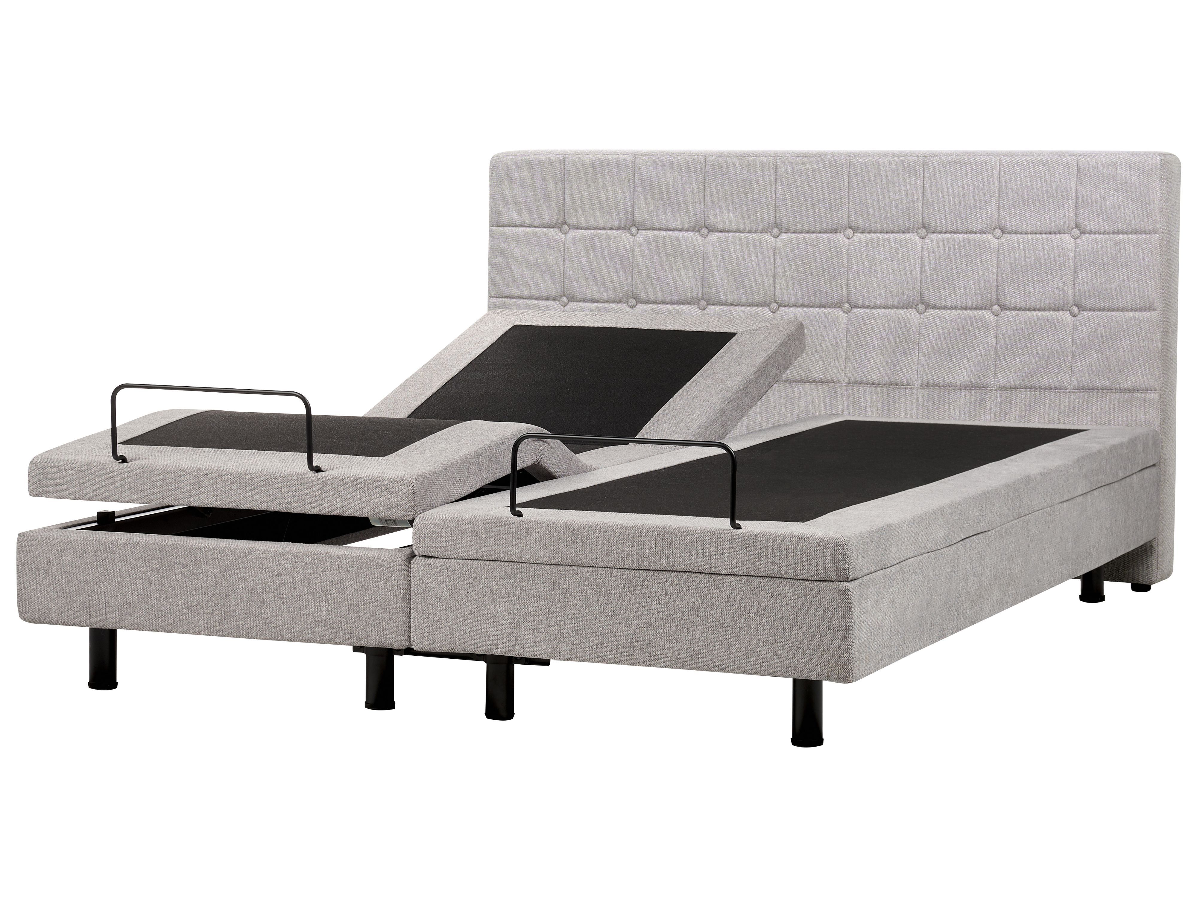 Adjustable Bed Fabric DUKE 180 x 200 cm (EU Super King) Light Grey