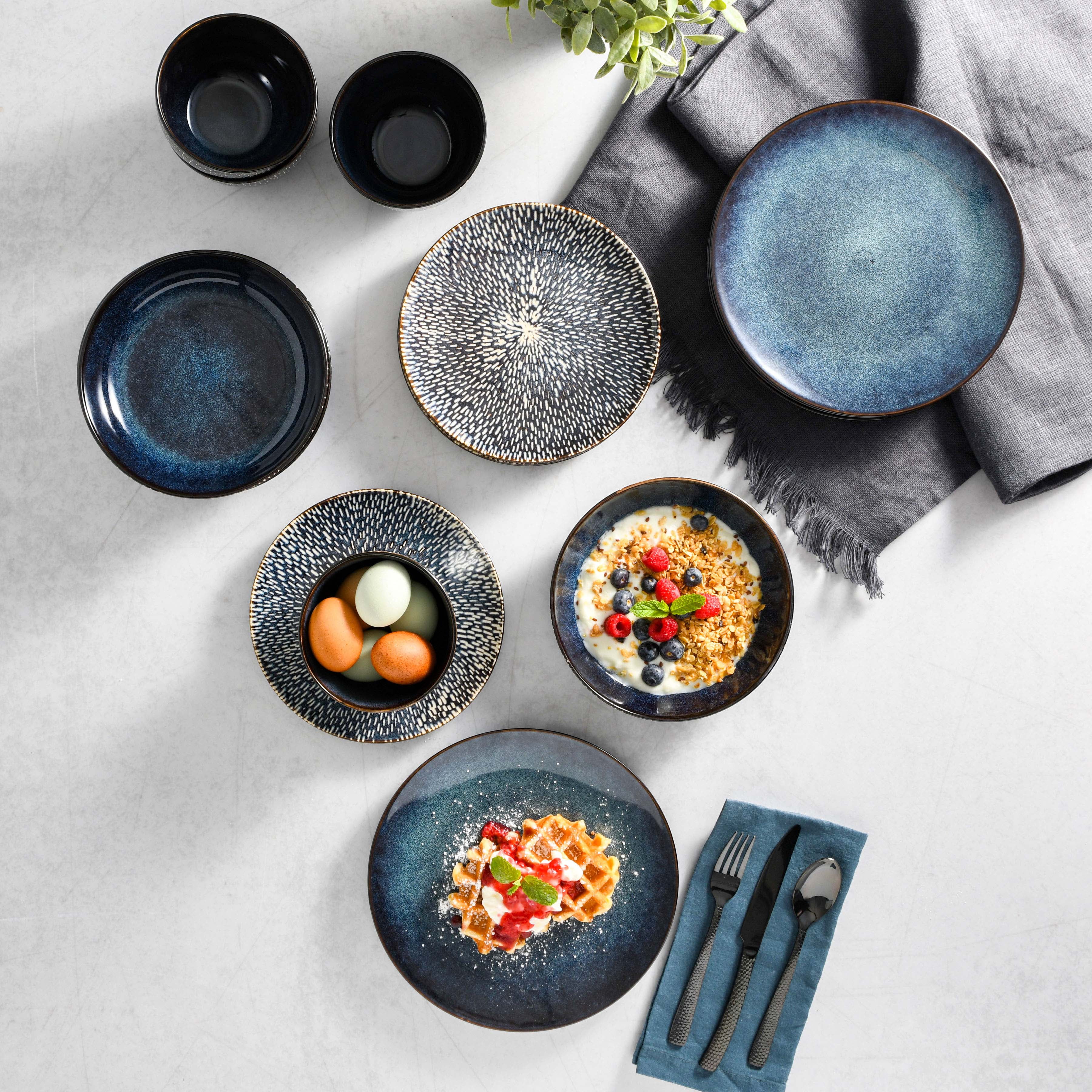 Gibson Elite Matisse 16-Piece Dinnerware Set - Taupe - Image 13