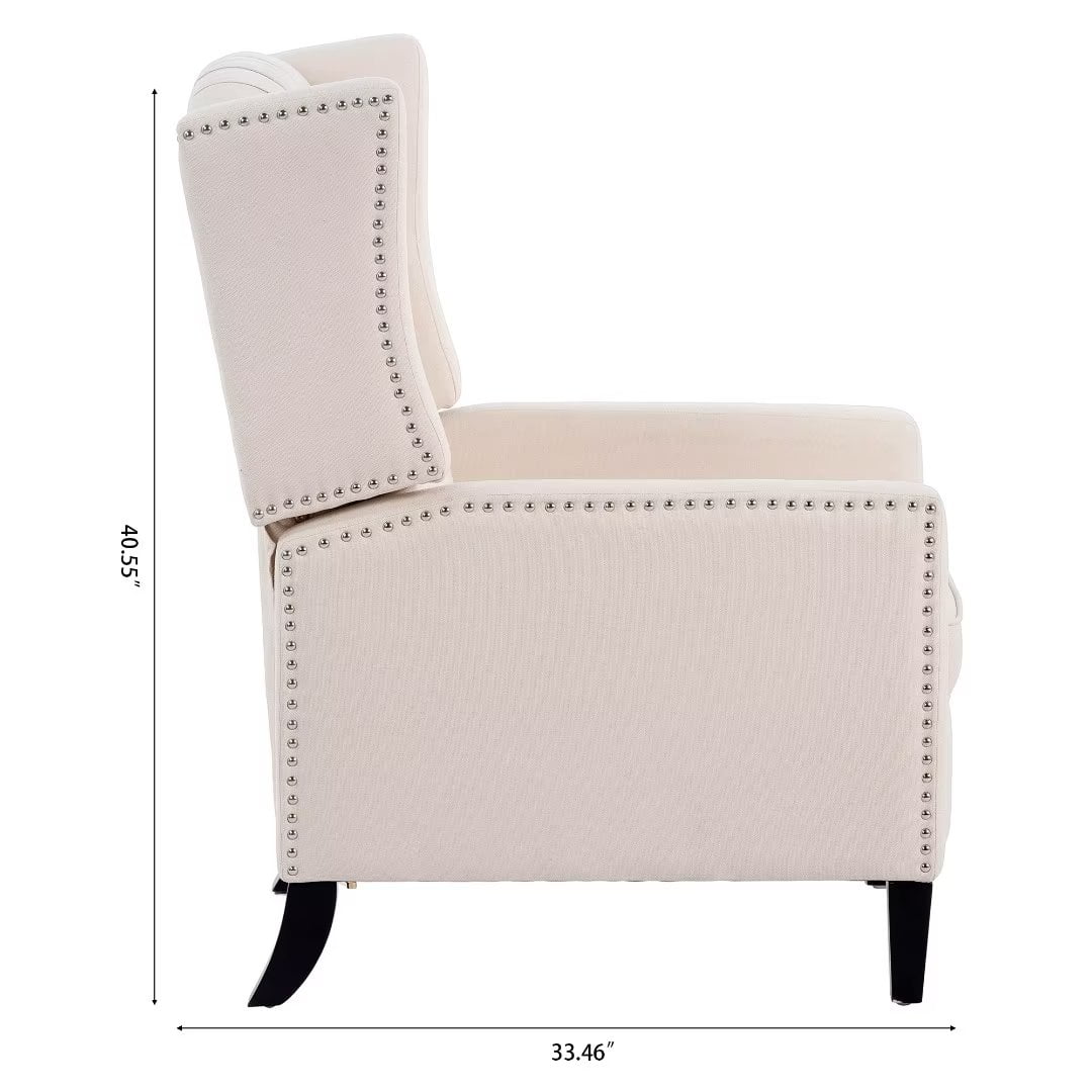 Recliner Chair, Living Room Chairs with Arms, Adjustable Single Reclining Sofa, Home Theater Seating Arm Chair with Thick Padded Seat, Footrest, Lounge Chair for Bedroom, Blue - Image 16