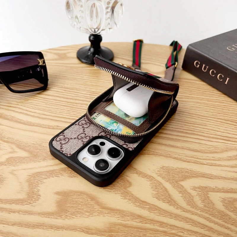 Lou GG Card Holder Chain iPhone Case - Wholesale & Influencer