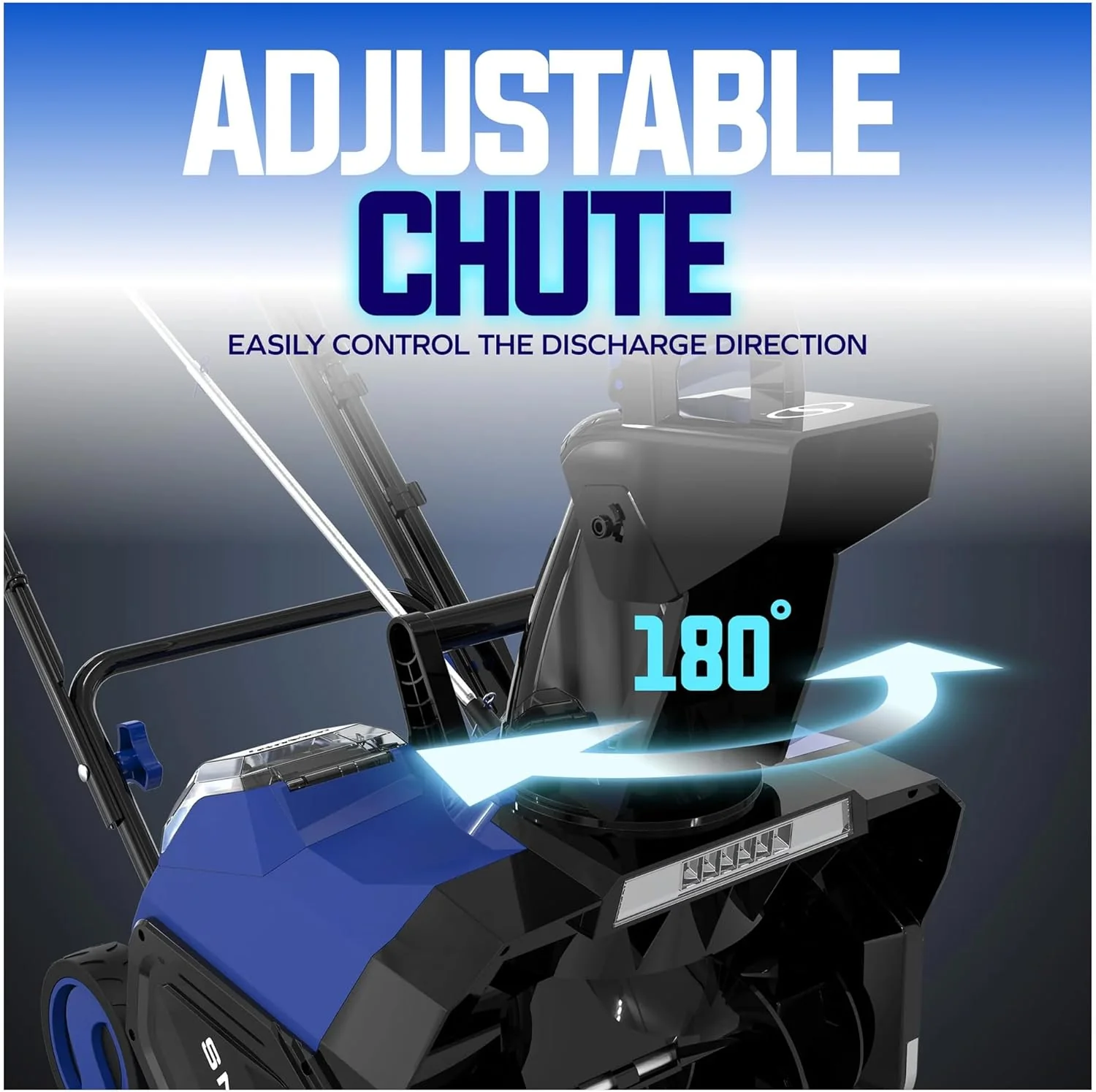Snow Joe IONMAX 48V 18 Inch Cordless Electric Snow Blower With LED Light And Wheels - 24V-X2-SB18-GO - Image 5 Snow Joe IONMAX 48V 18 Inch Cordless Electric Snow Blower With LED Light And Wheels - 24V-X2-SB18-GO - Image 5
