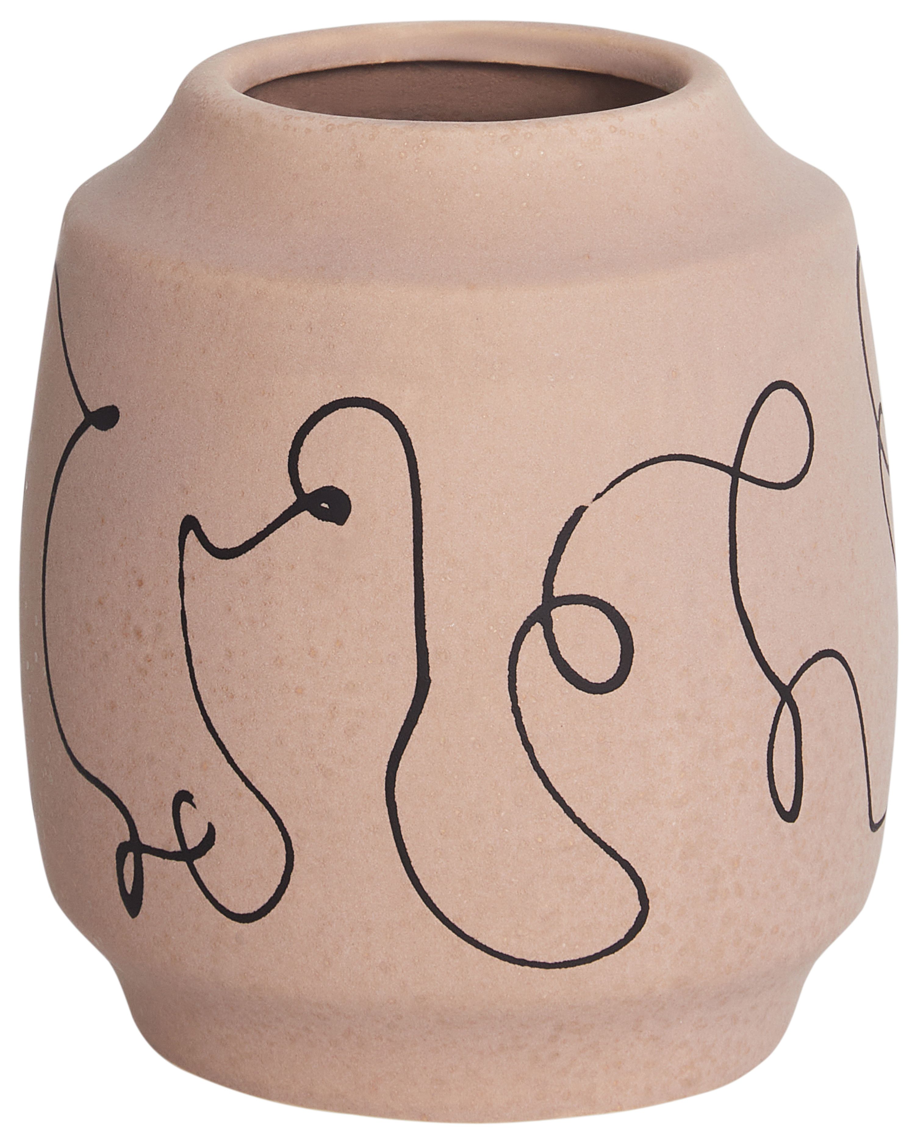Flower Vase SKATE Stoneware 20 cm Sand Beige