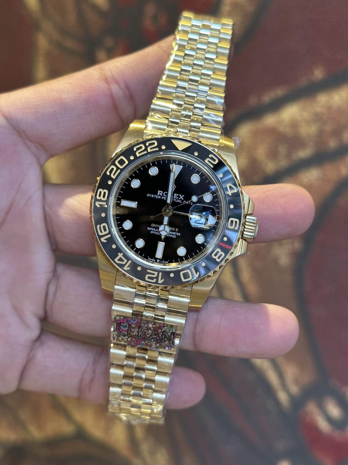 Rolex Replica 1:1 Watch GMT-Master II 126718GRNR Gold Plated Factory Clean 40mm - Elite Watch Atelier