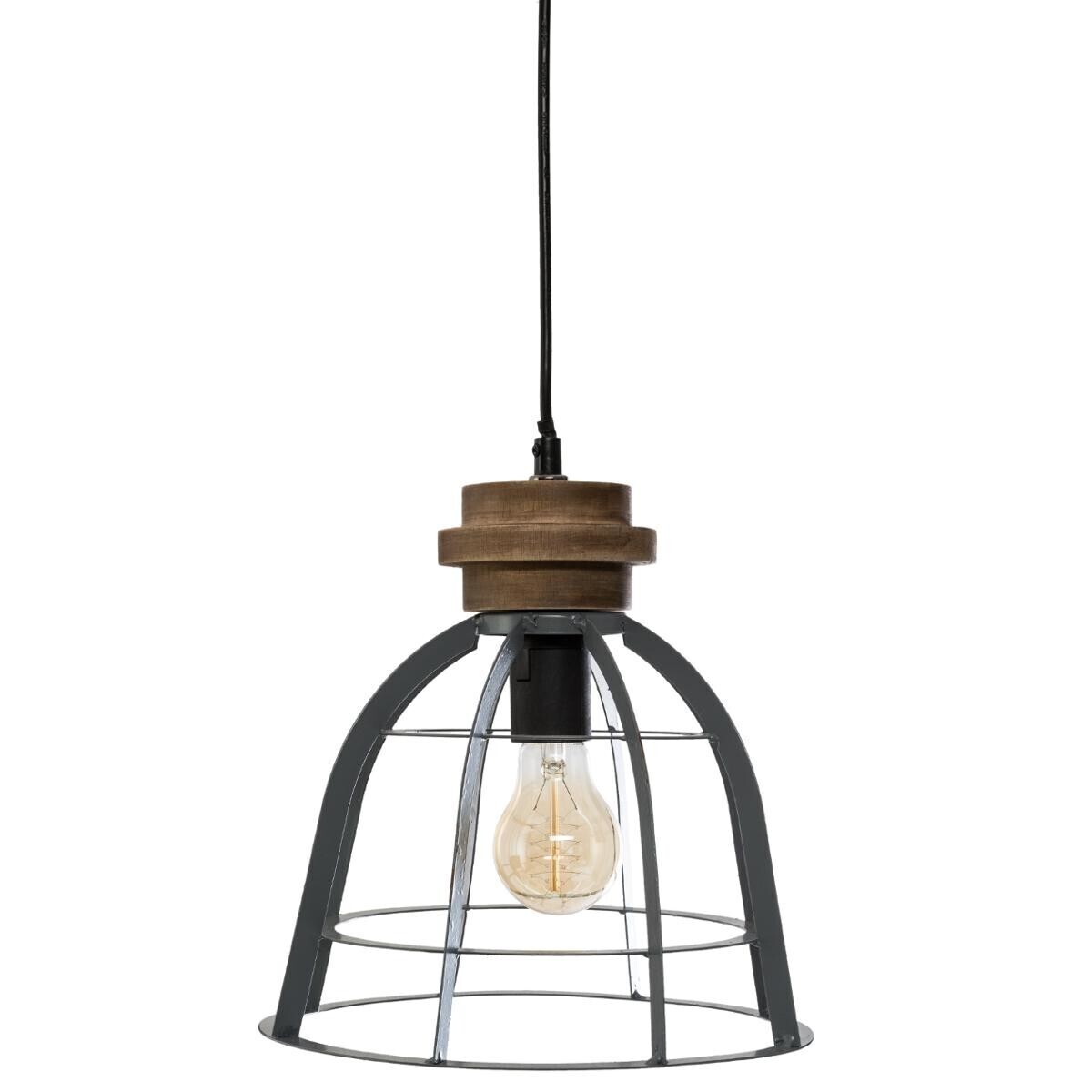 Suspension lamp "Berry" Grey metal, D.25 cm