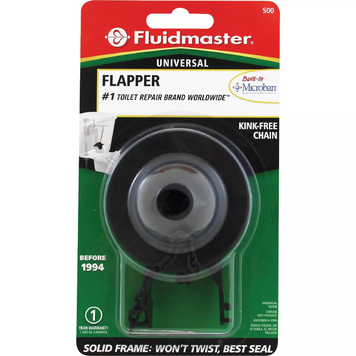 Fluidmaster 2 In. Vinyl Universal Solid Frame Flapper