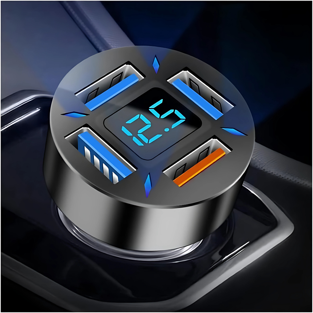 Compacte Dubbele USB-autolader met 66W Snel Opladen – Ideaal voor Onderweg