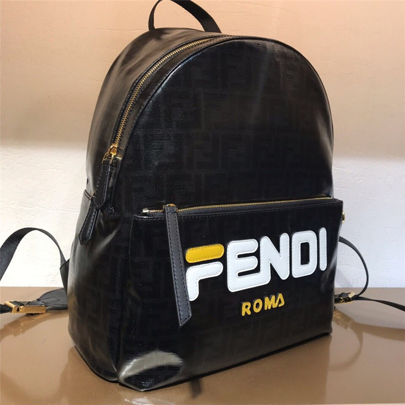 Fendi Black FF Big Backpack - Replicaclubs