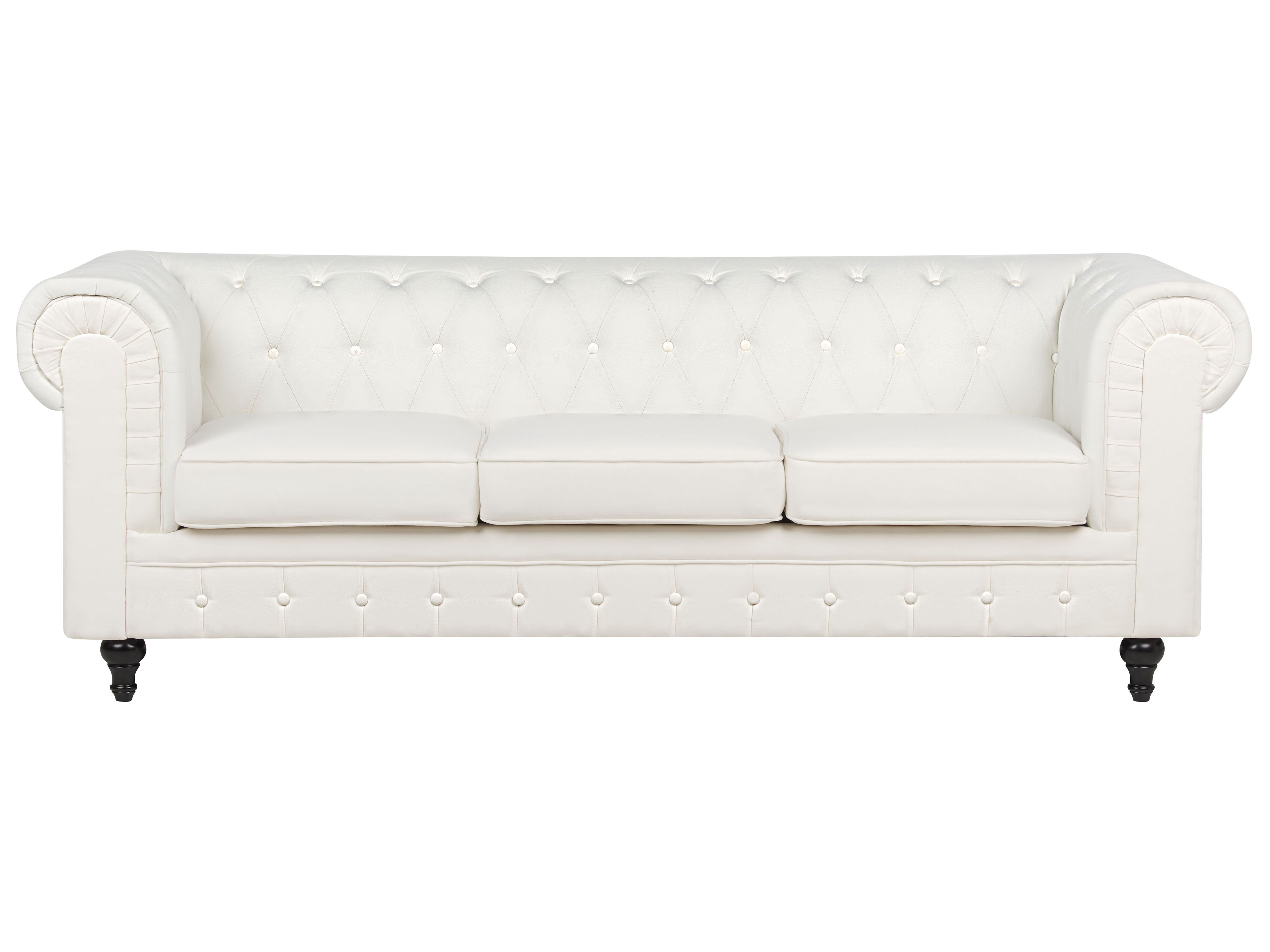 Sofa 3 Seater CHESTERFIELD Fabric Off-White