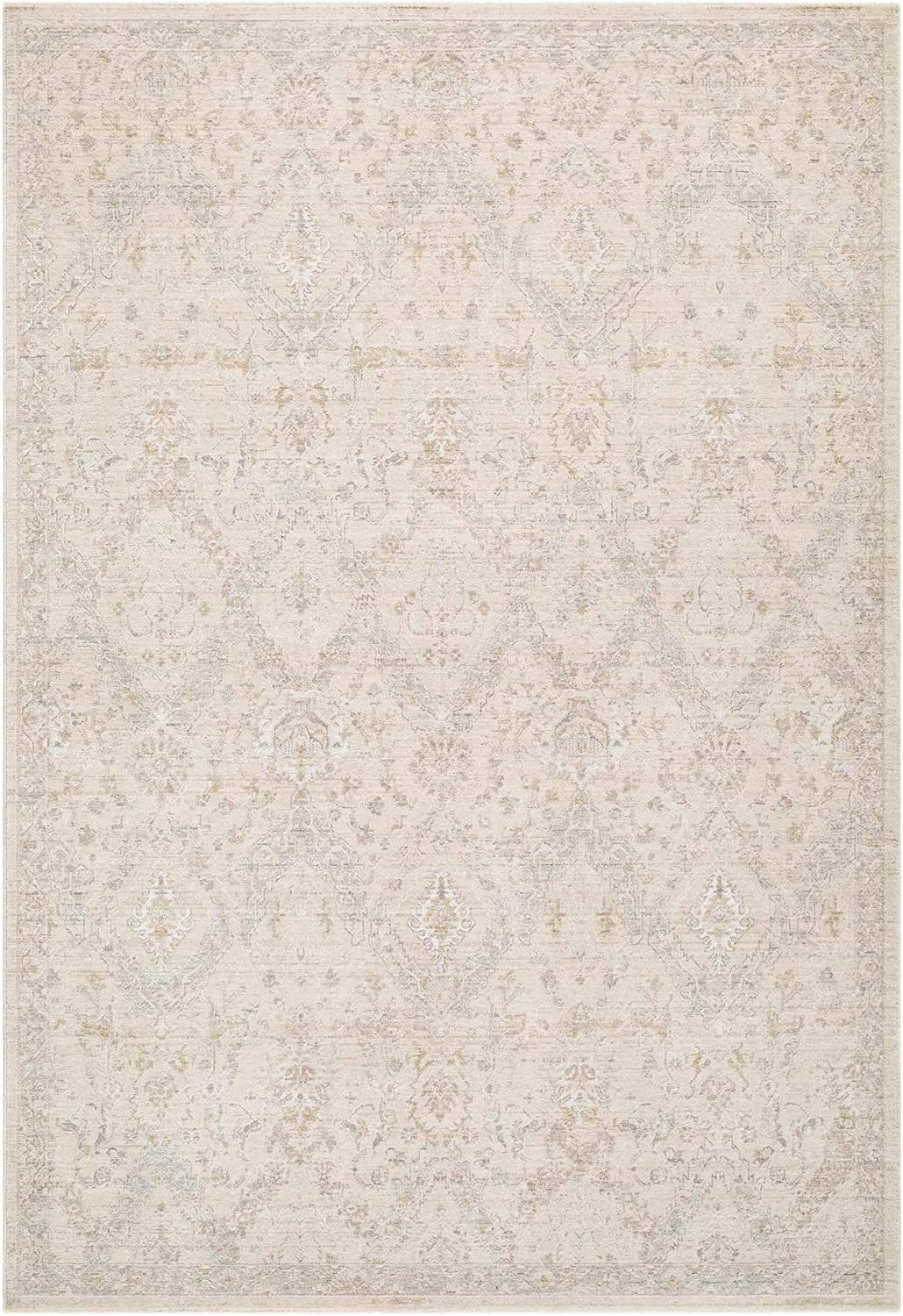 Hauteloom Avington Living Room, Bedroom Area Rug - Neutral Traditional Boho - Cream, Beige, Tan - 7'10