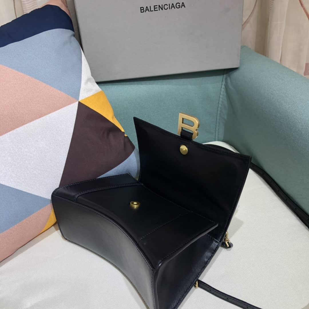 Balenciaga Hourglass Leather Top Handle Replica Bag - Replicaclubs