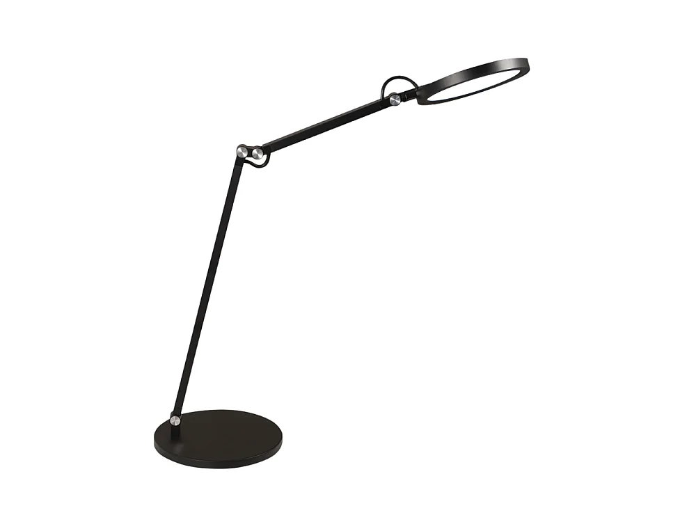 Regina - Lampe de table réglable Fabas Luce noire - LED tactile intégrée 9 W à intensité variable CCT (3 000 K, 4 000 K, 5 000 K, 6 000 K)