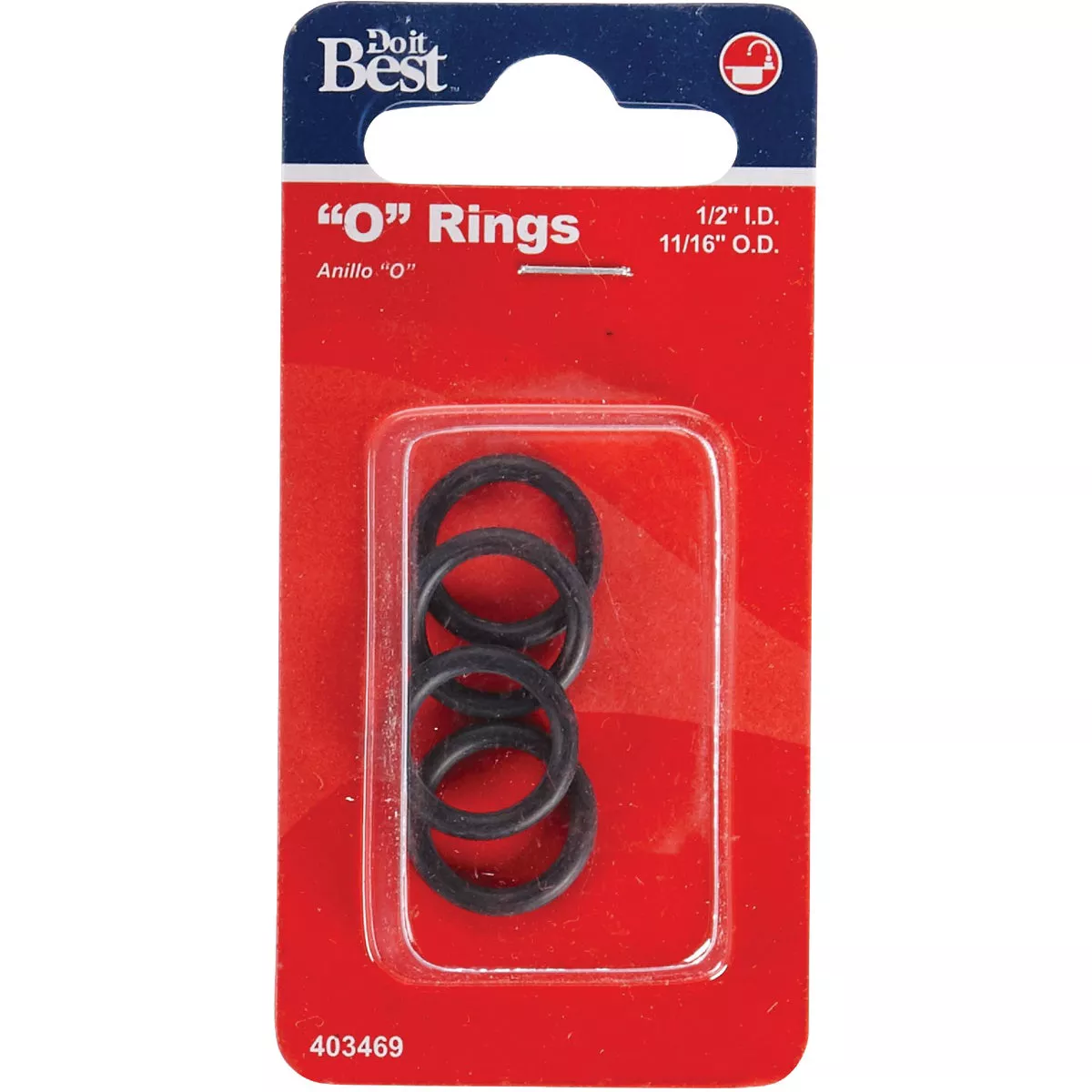 Do it Best 1/2 In. x 11/16 In. x 3/32 In. O-Ring (4 Ct.)