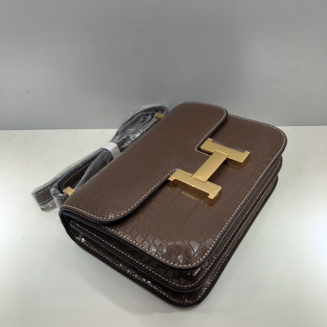 Replica Hermes Constance Crocodile Leather Pattern Cross Body Bag1:1High-quality replica